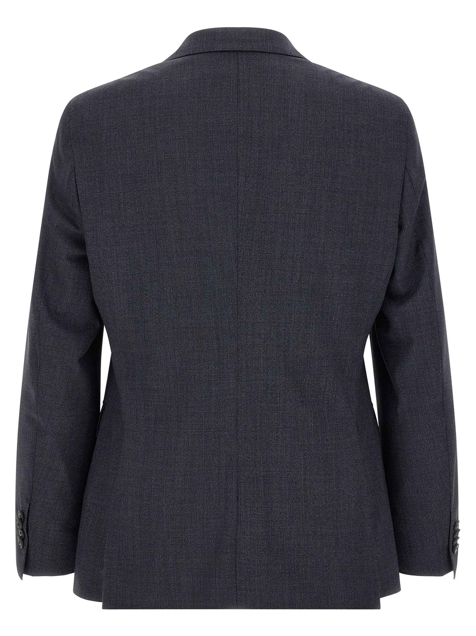 Blue Polyester Two-Piece Suit