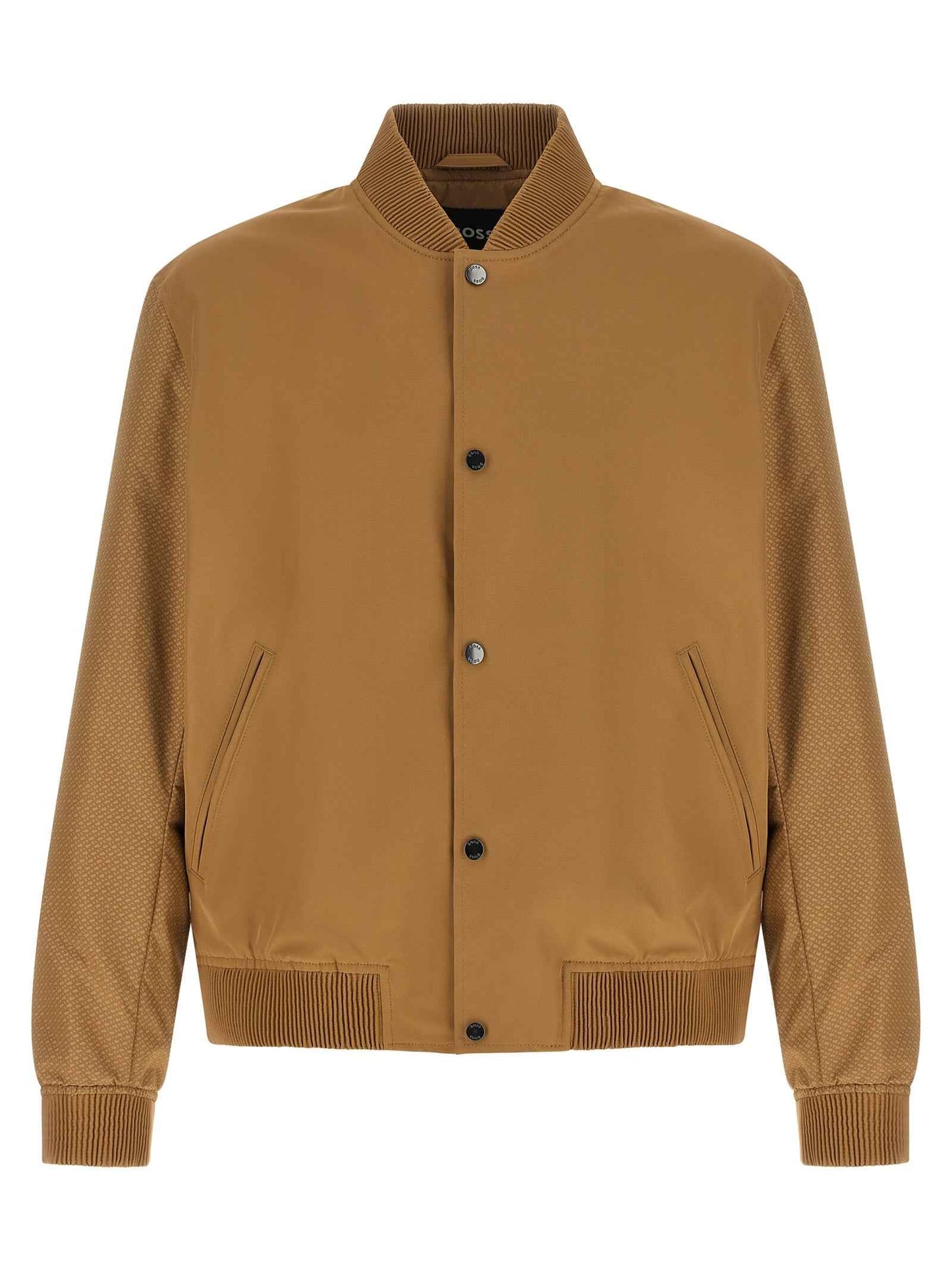 Beige Polyester Bomber