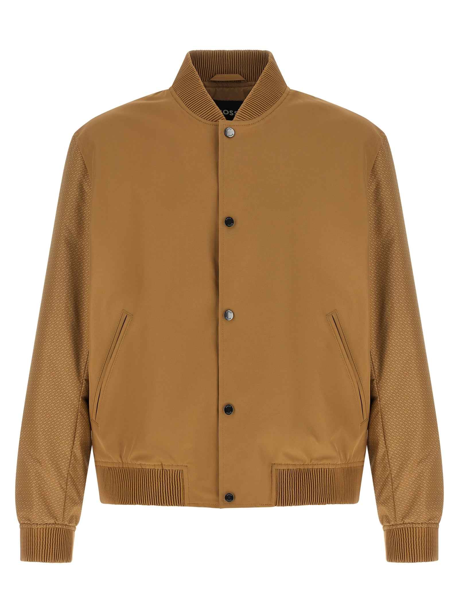 Beige Polyester Bomber