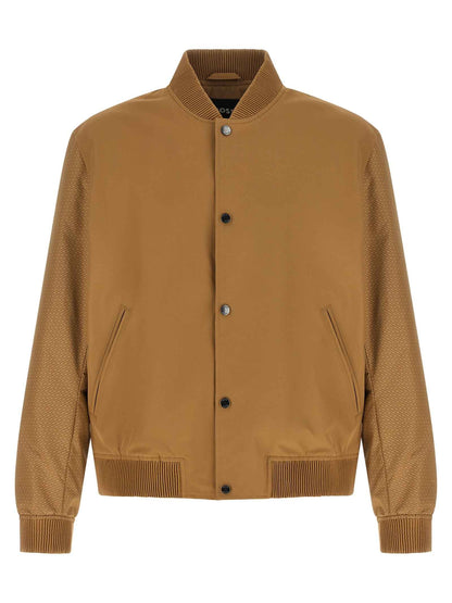 Beige Polyester Bomber