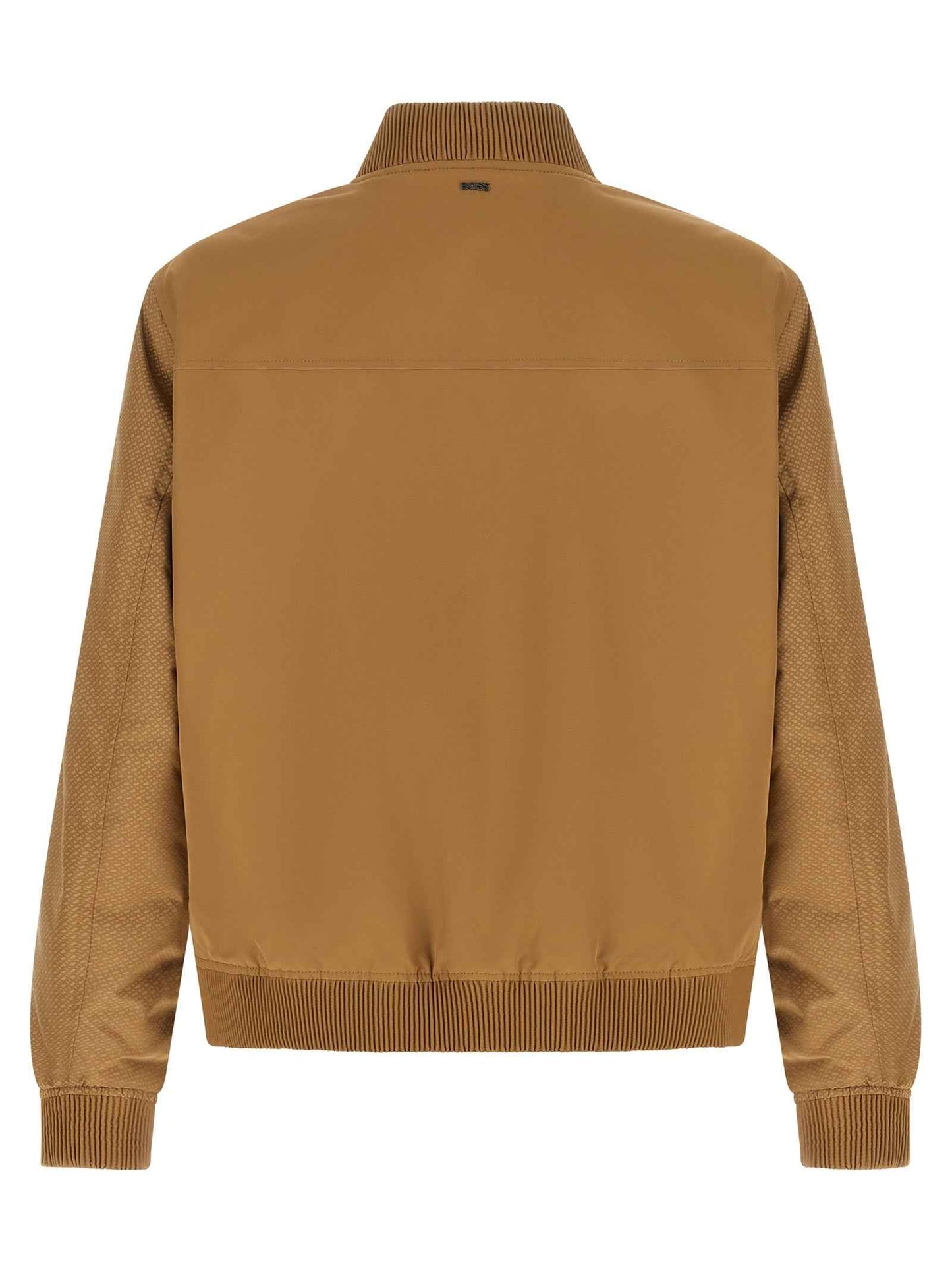 Beige Polyester Bomber