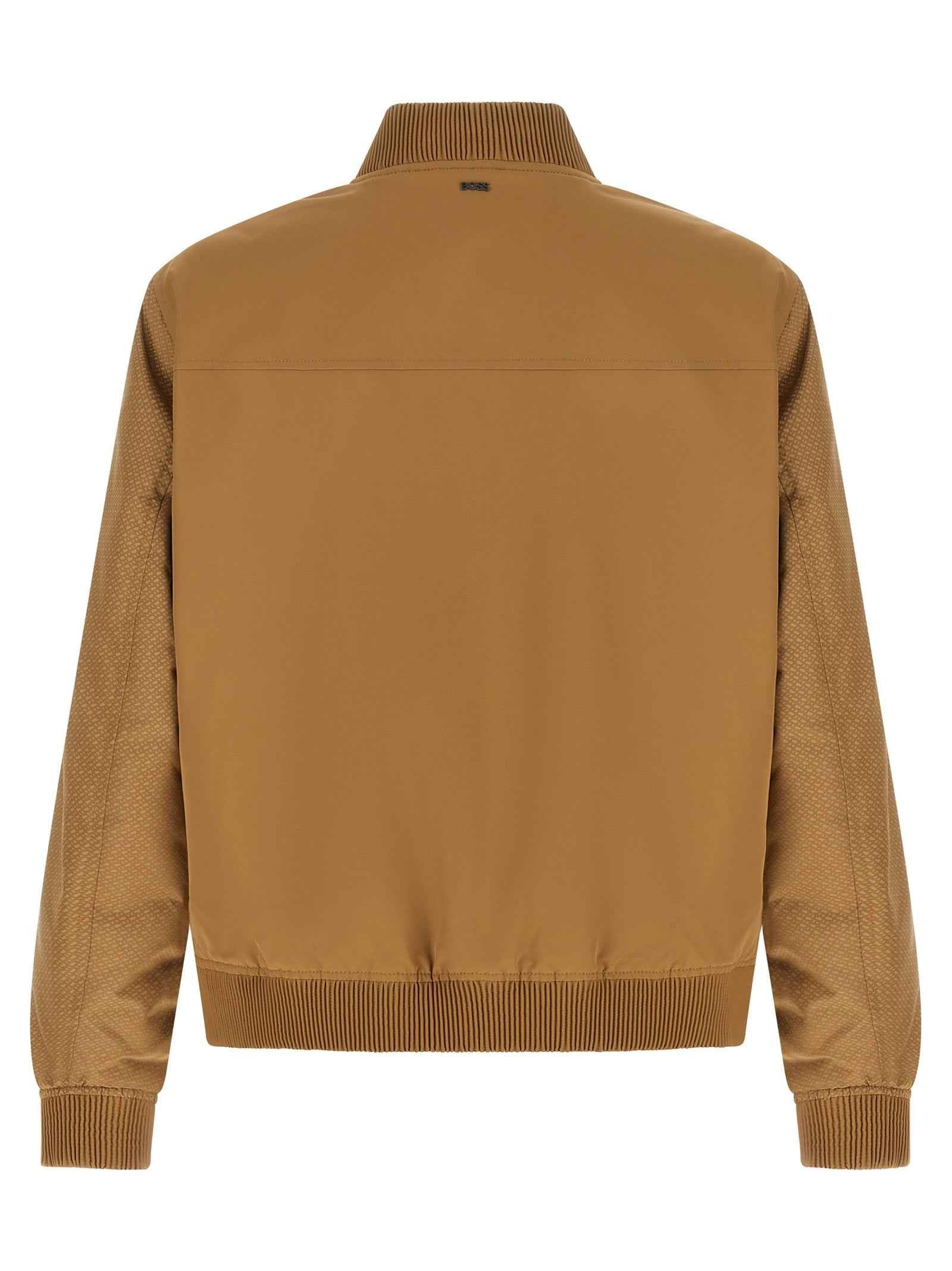 Beige Polyester Bomber