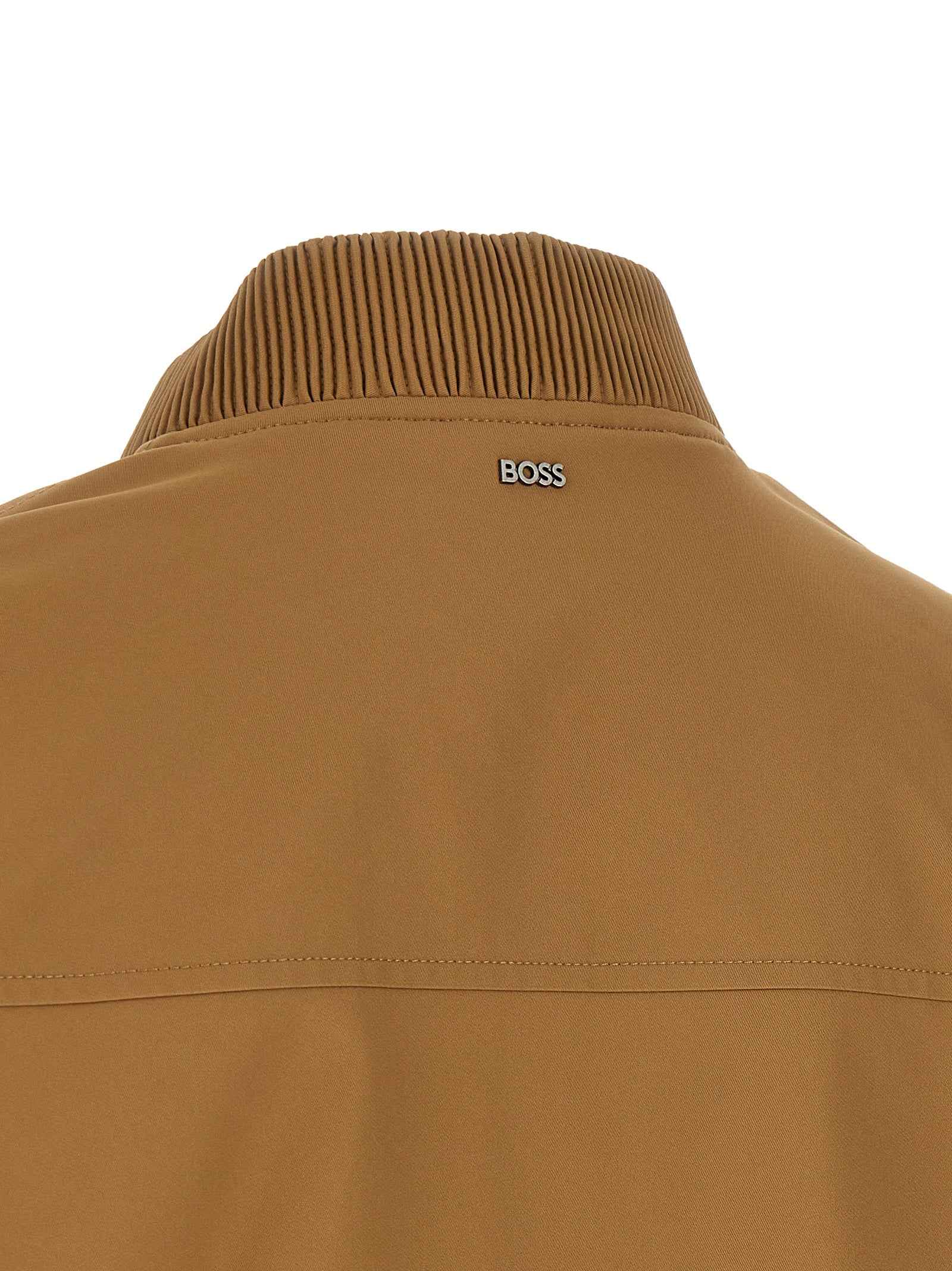 Beige Polyester Bomber
