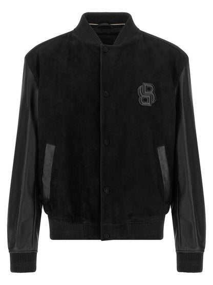 Black Polyester Bomber