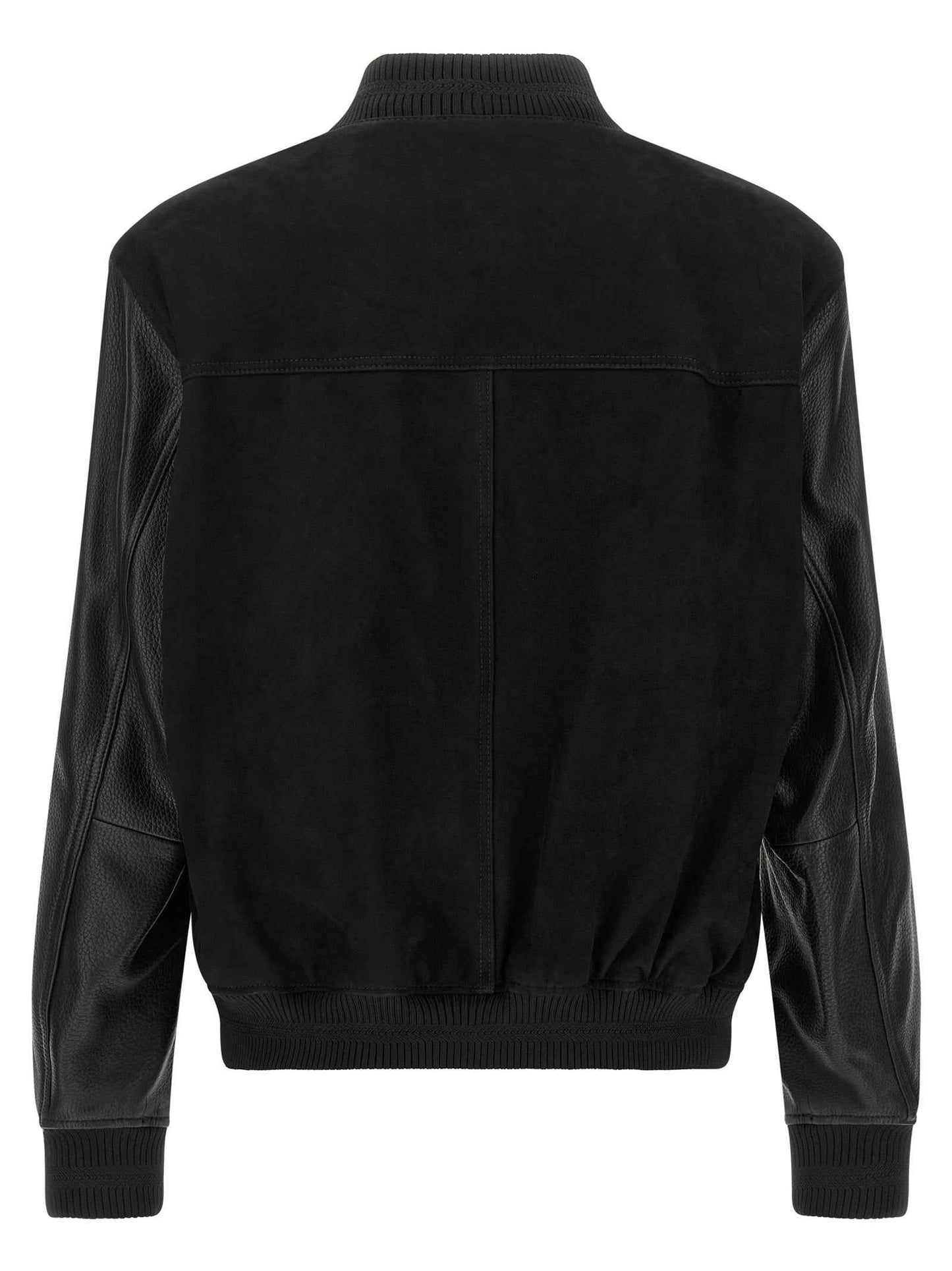 Black Polyester Bomber