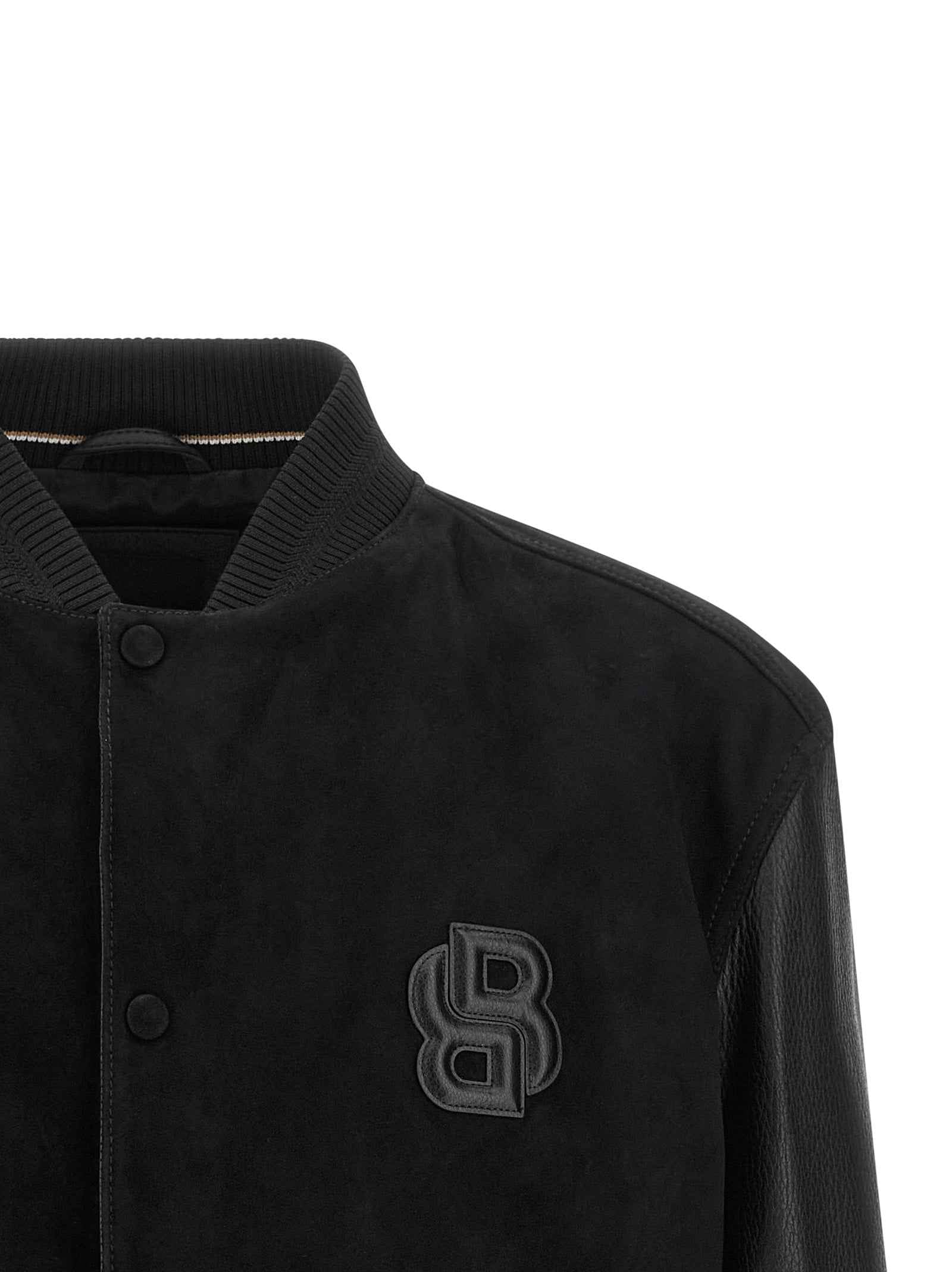 Black Polyester Bomber