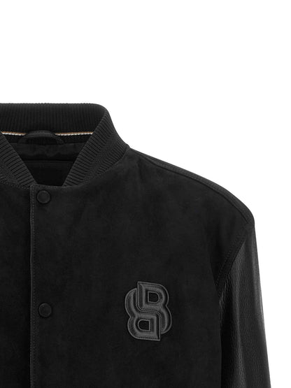 Black Polyester Bomber