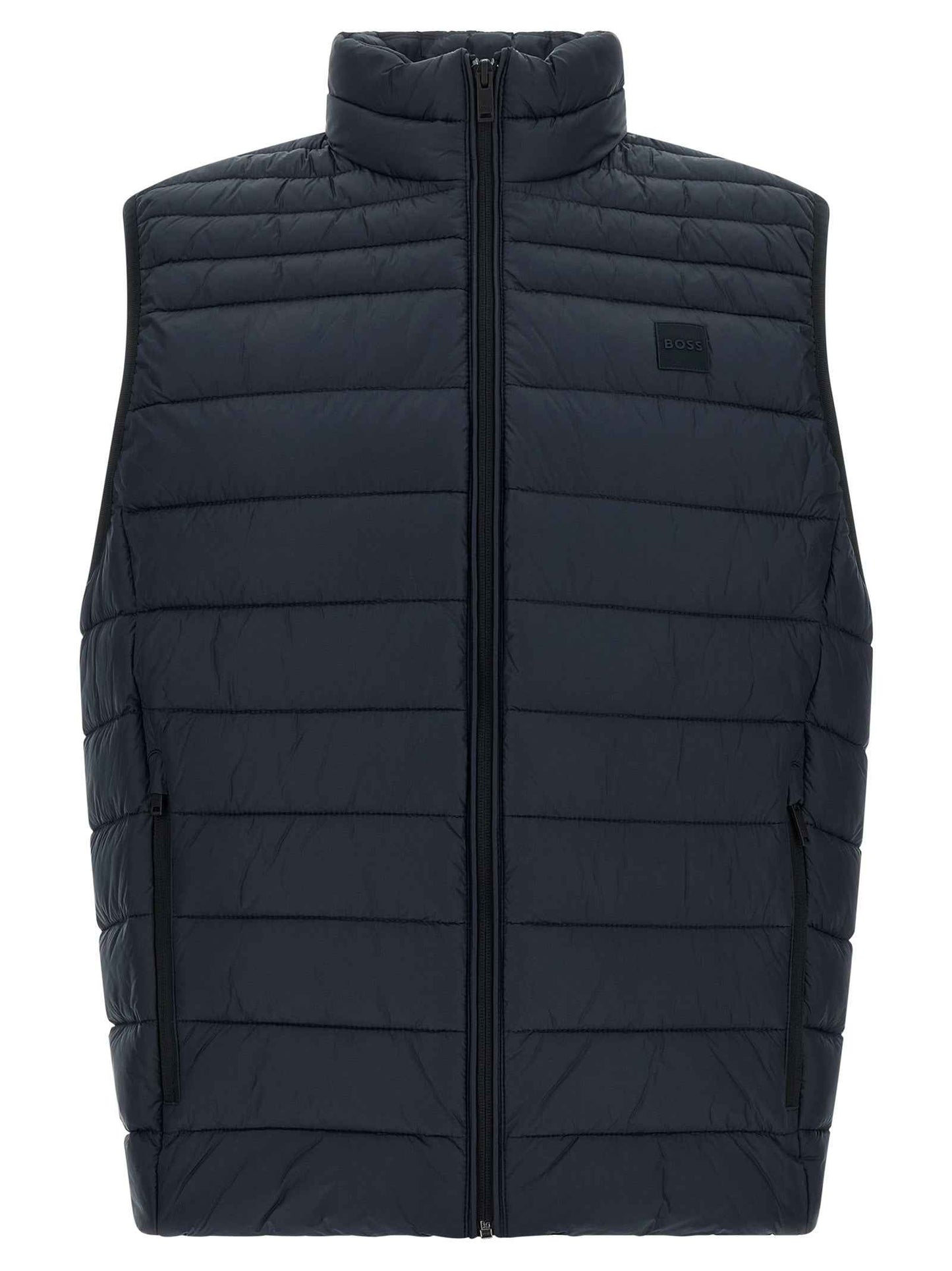 Blue Recycled Polyamide Sleeveless Jacket
