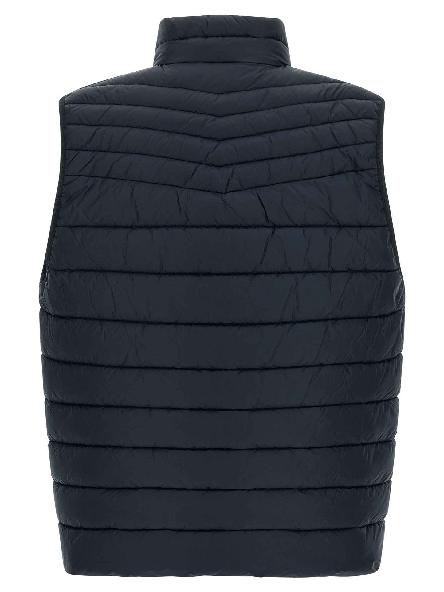 Blue Recycled Polyamide Sleeveless Jacket
