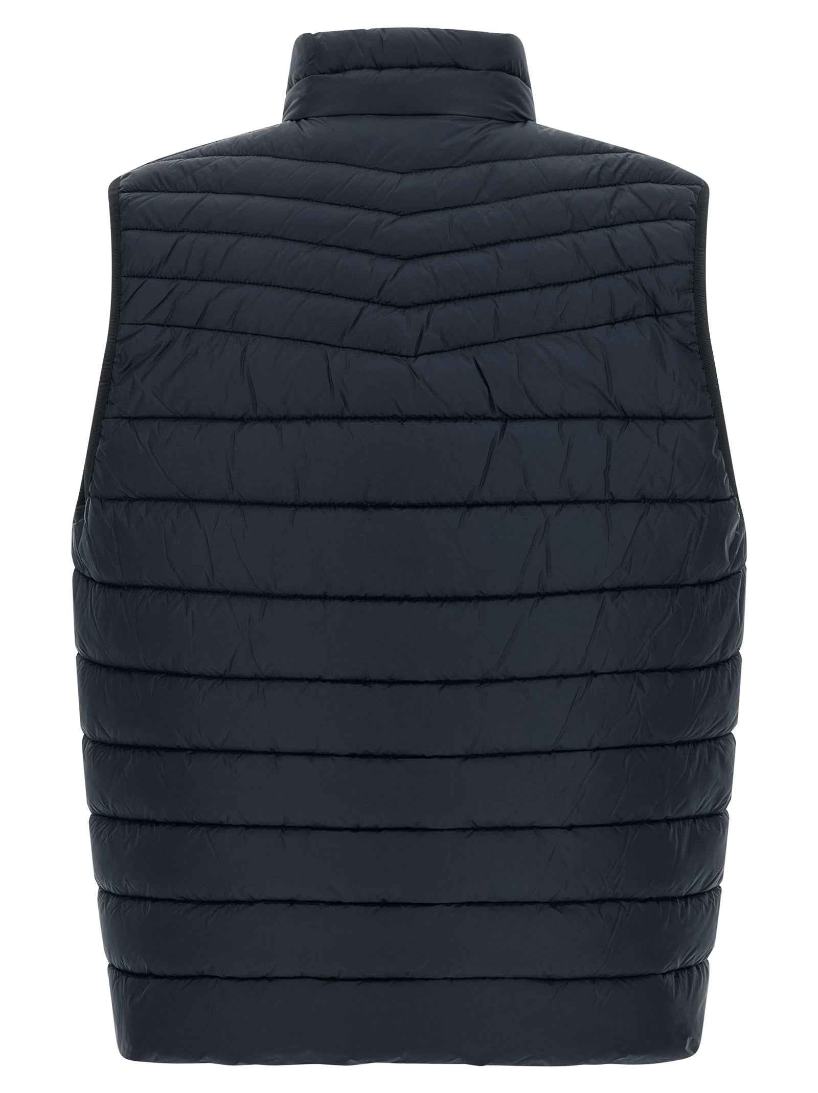 Blue Recycled Polyamide Sleeveless Jacket