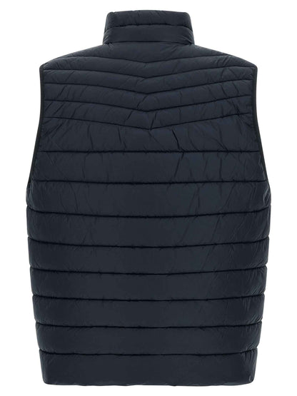 Blue Recycled Polyamide Sleeveless Jacket