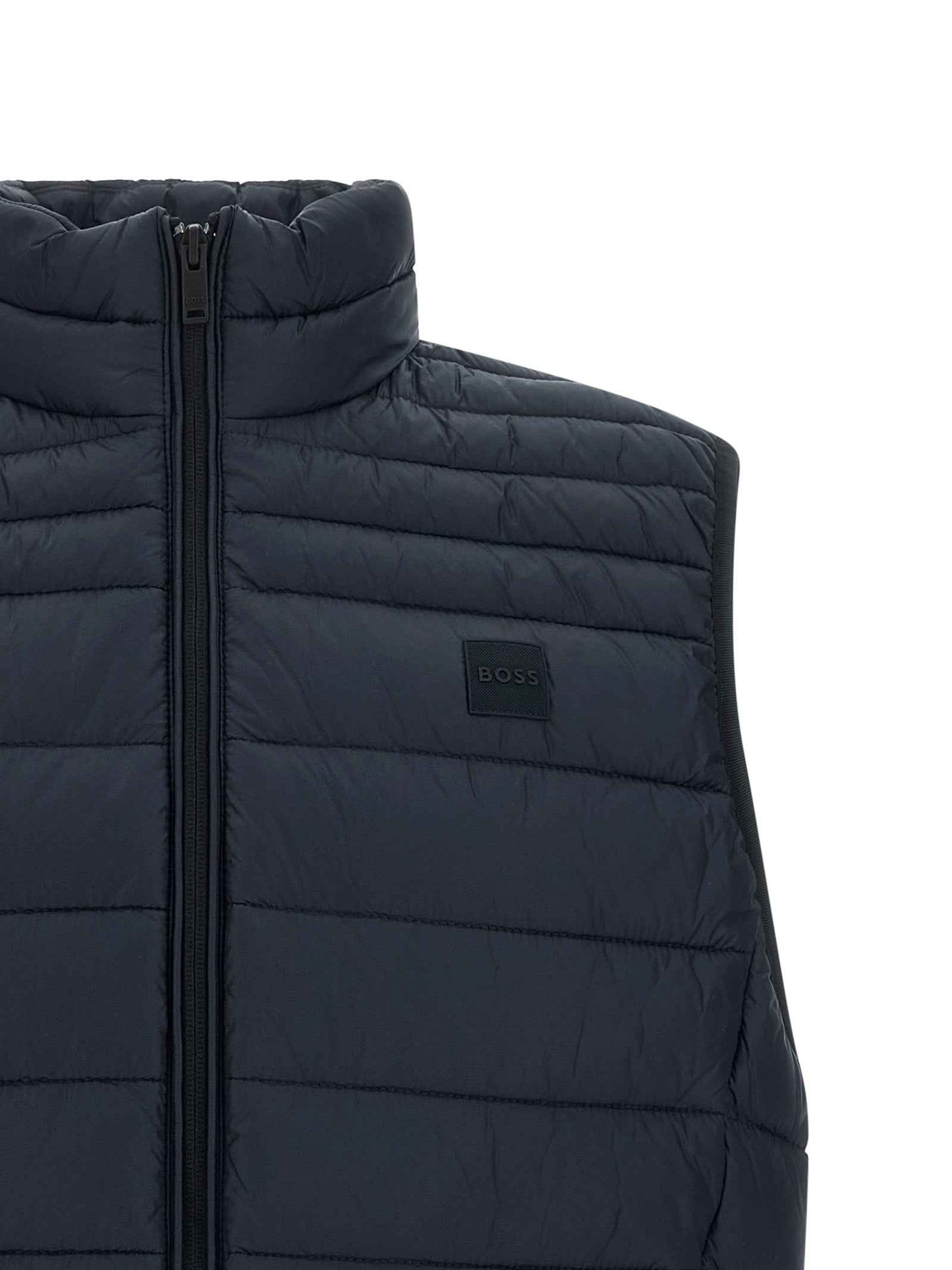 Blue Recycled Polyamide Sleeveless Jacket