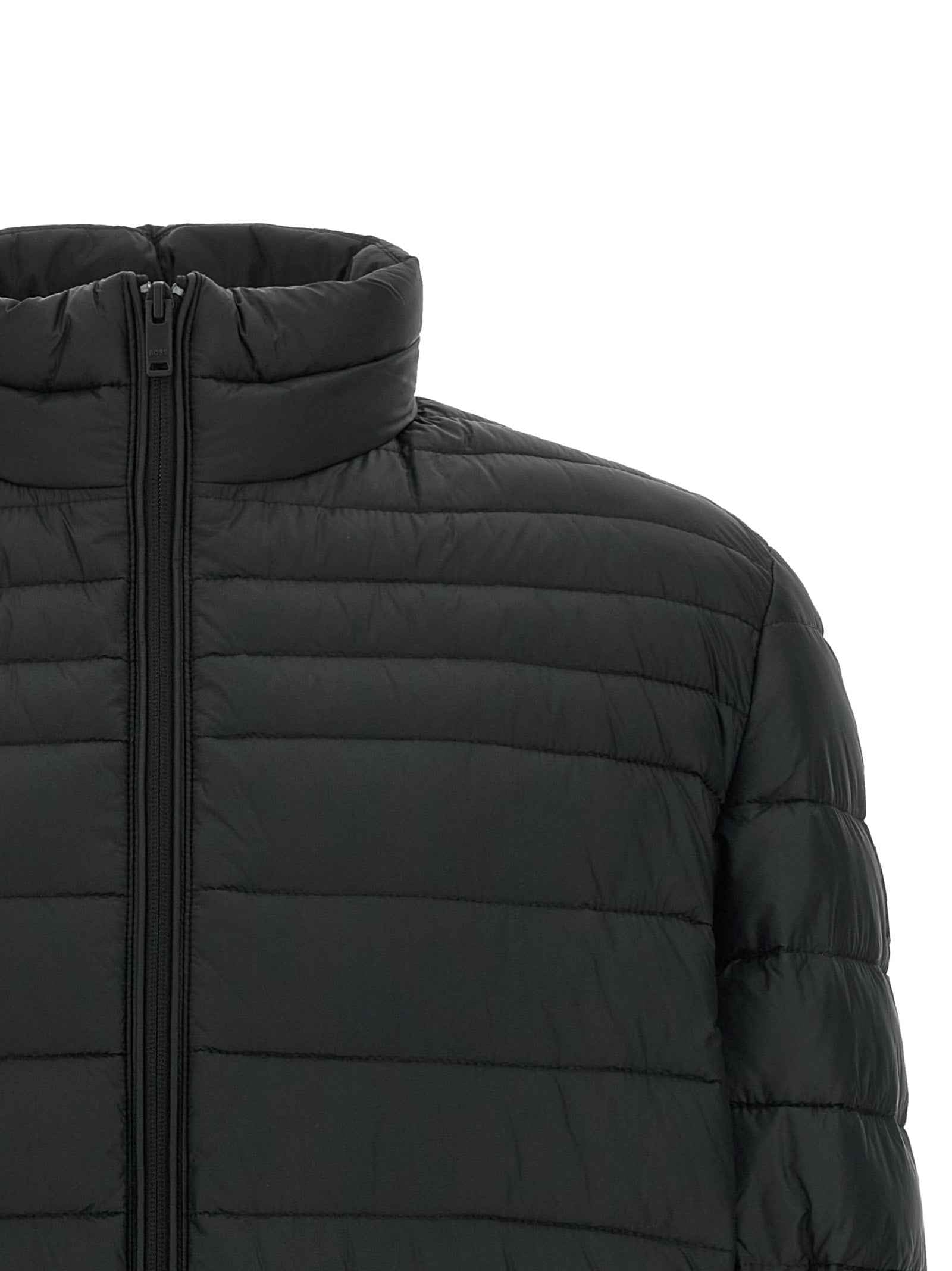 Black Recycled Polyamide Full-Length Jacket