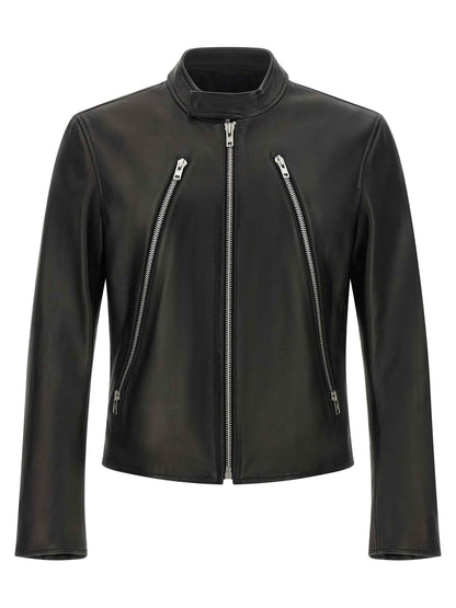 Black Lamb Leather Leather Jacket