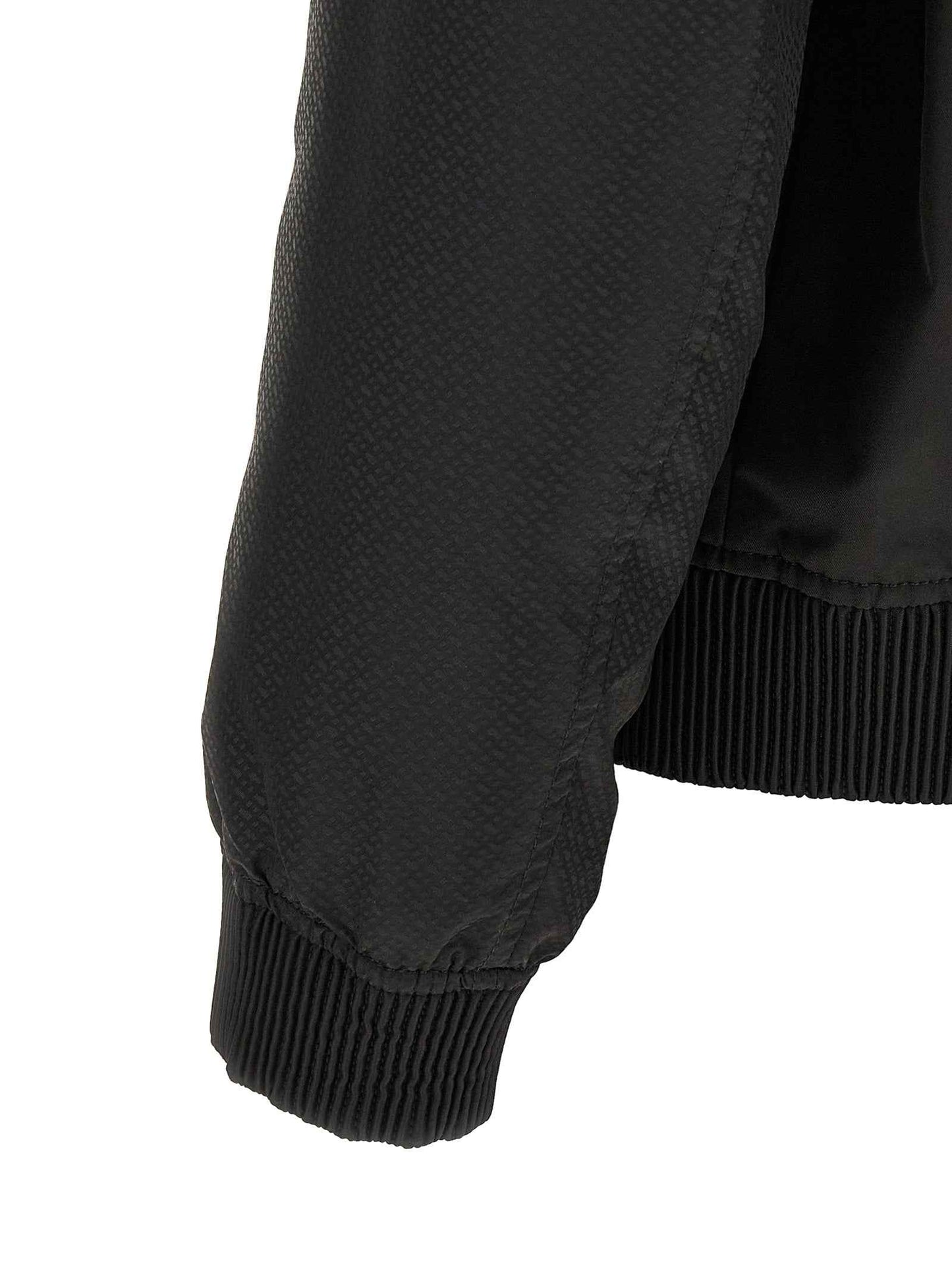 Black Polyester Bomber
