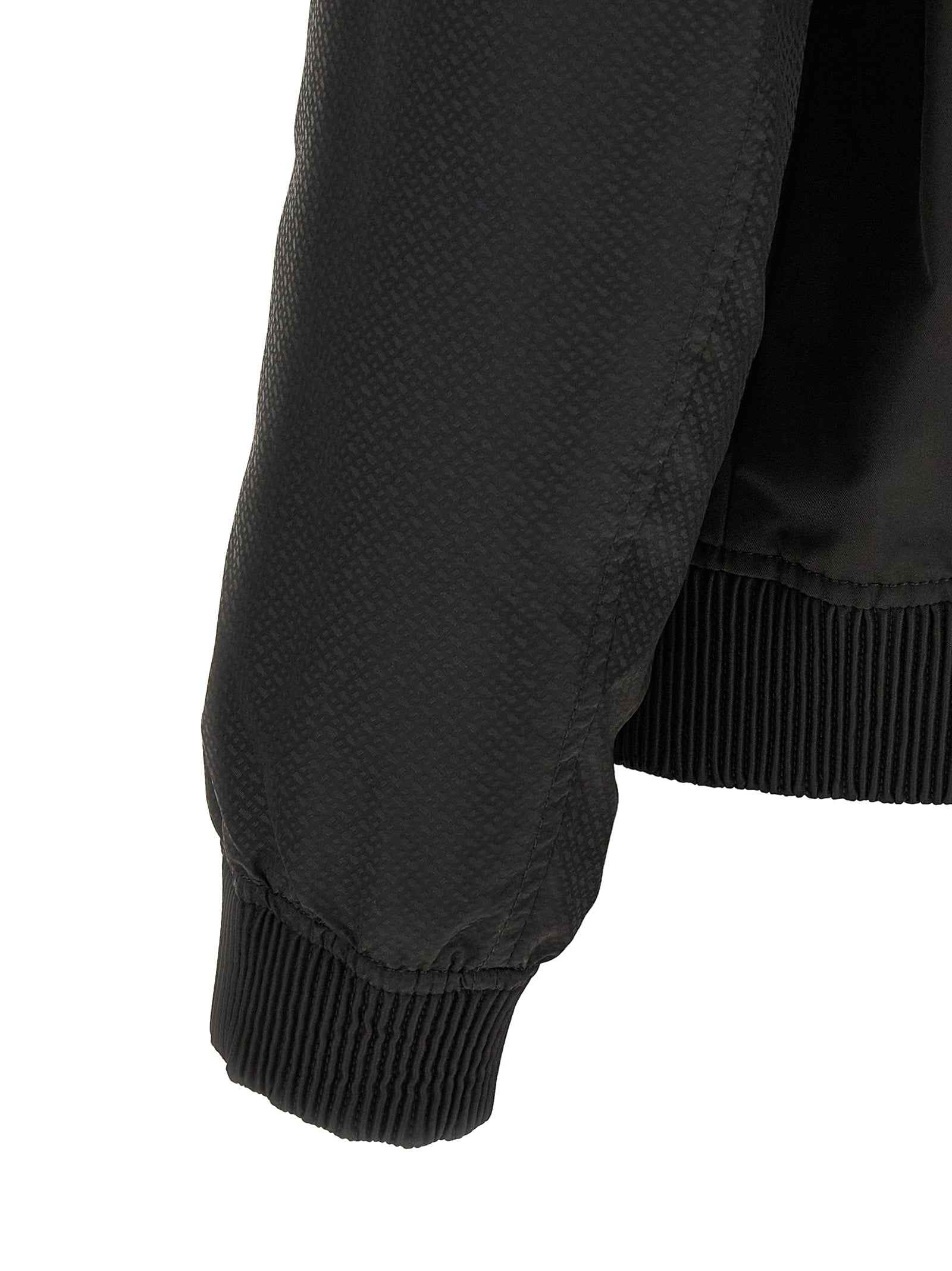 Black Polyester Bomber