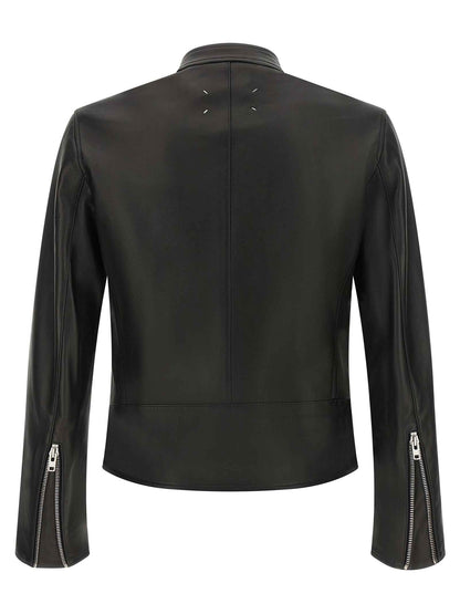 Black Lamb Leather Leather Jacket