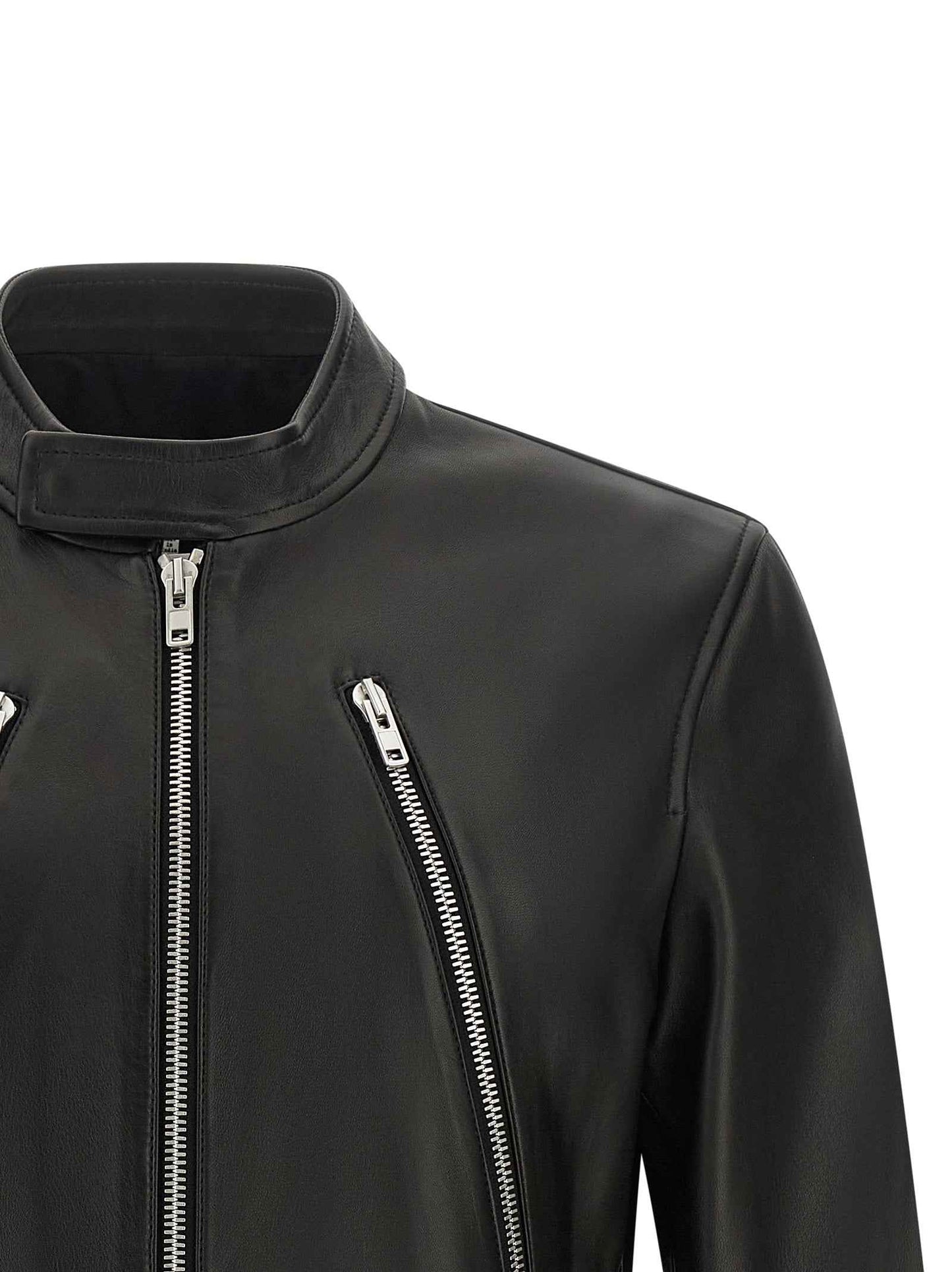 Black Lamb Leather Leather Jacket