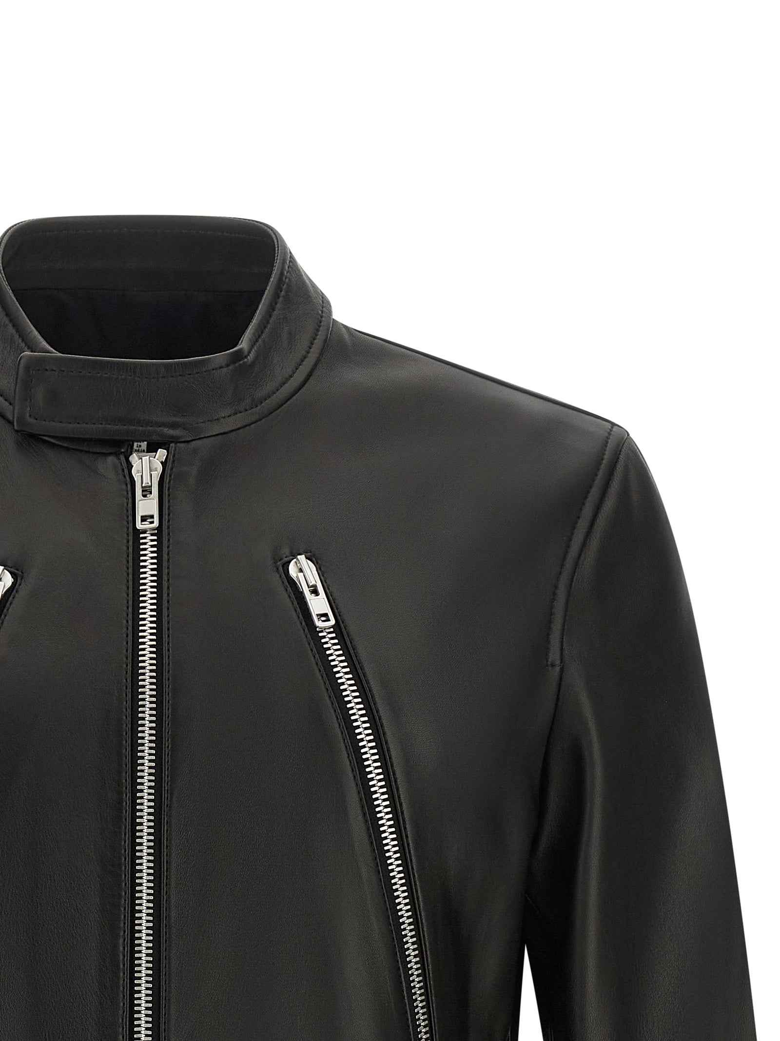 Black Lamb Leather Leather Jacket