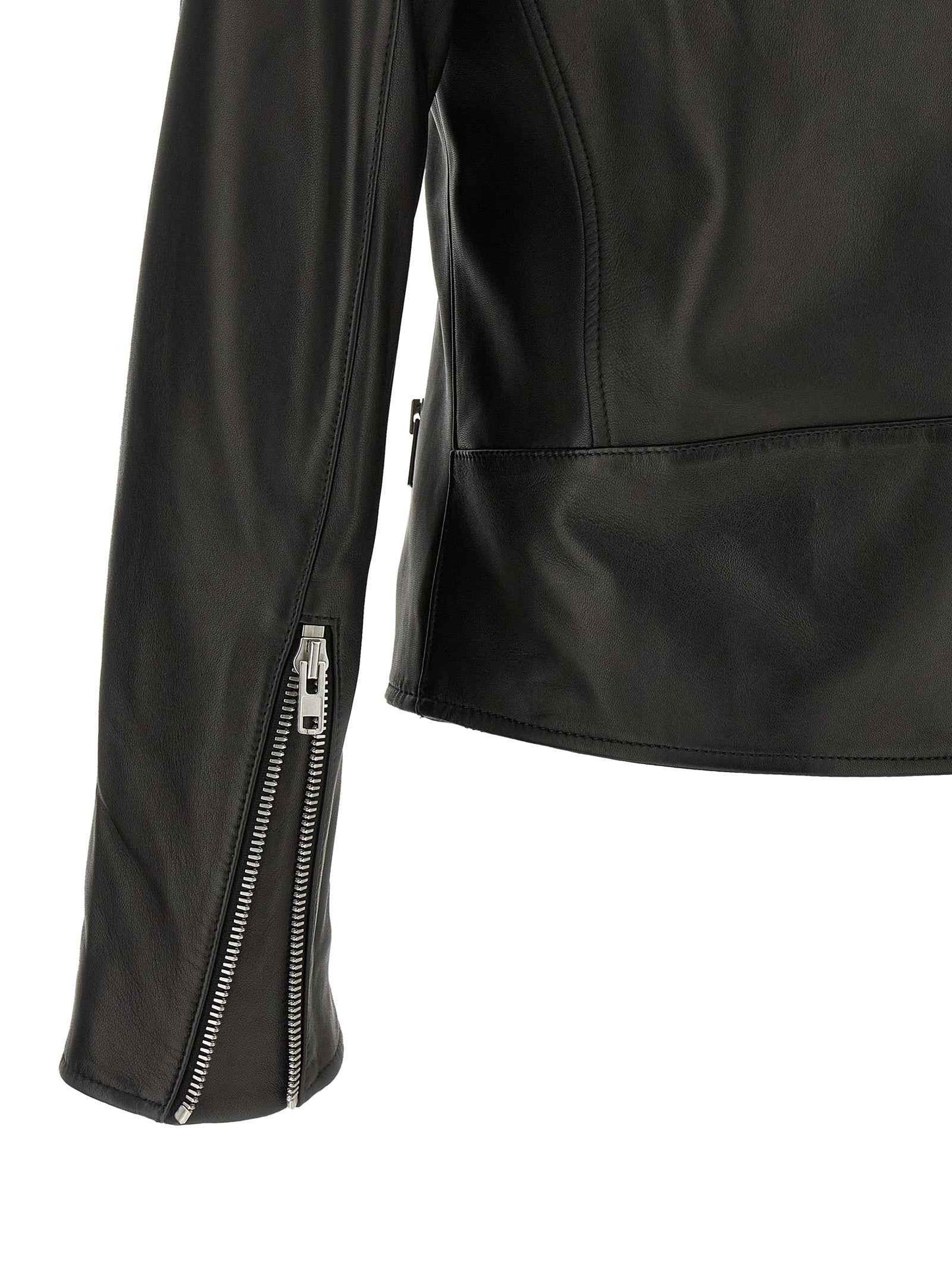 Black Lamb Leather Leather Jacket