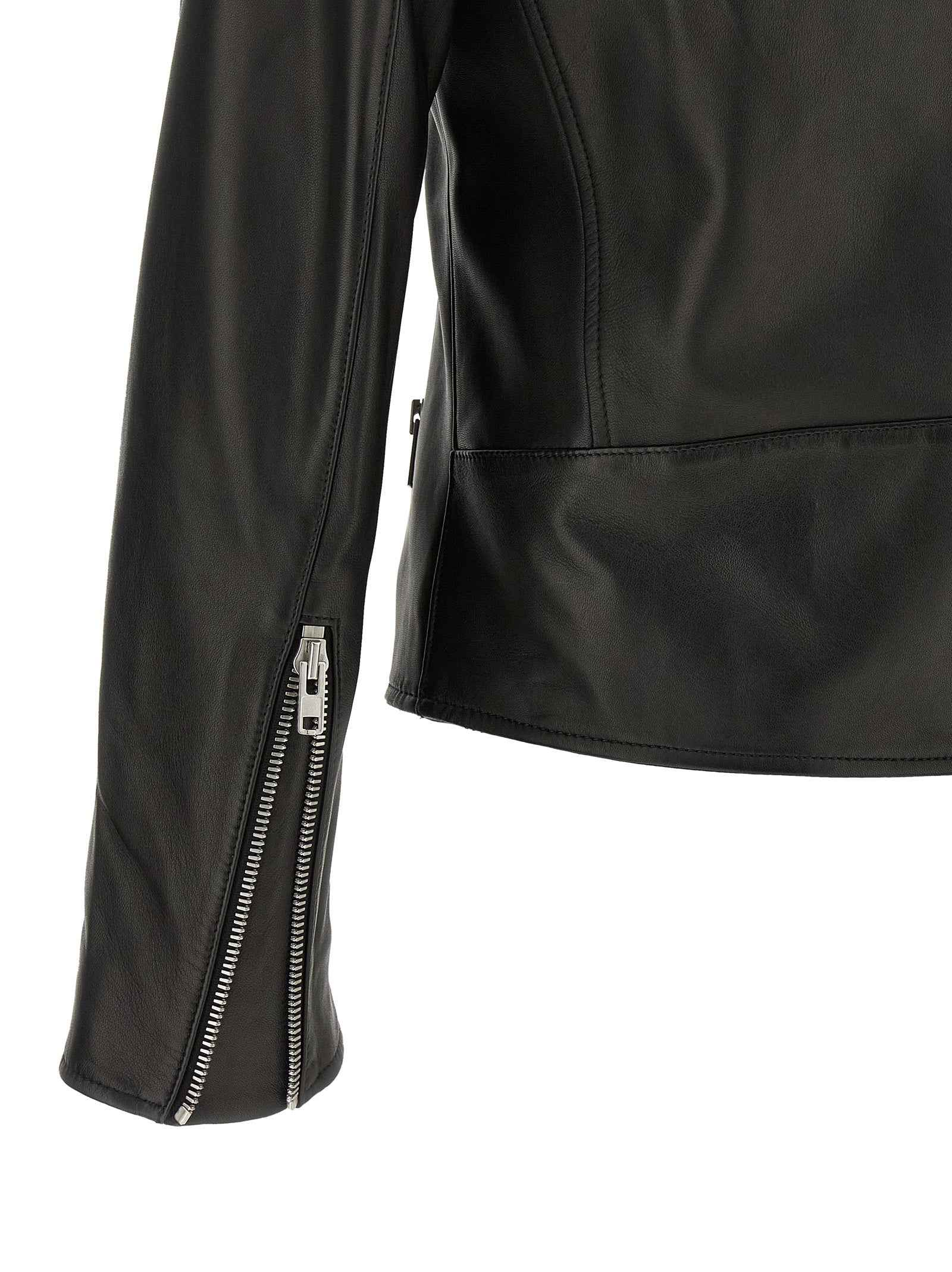 Black Lamb Leather Leather Jacket