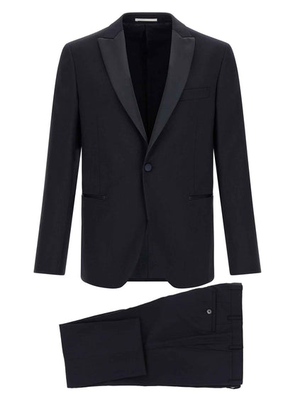 Black Wool Two-Piece Suit