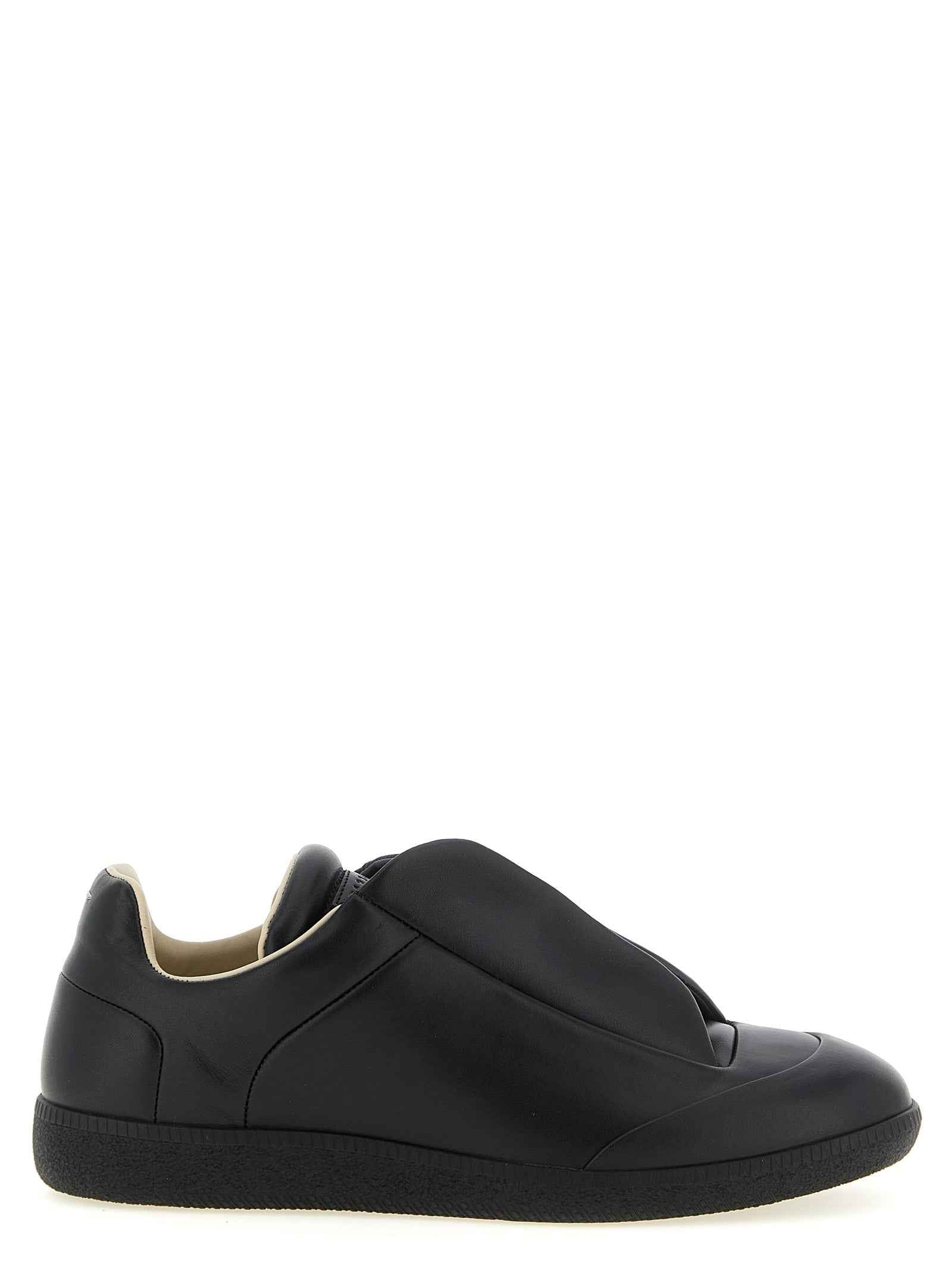 Black Calfskin Low Top Sneakers
