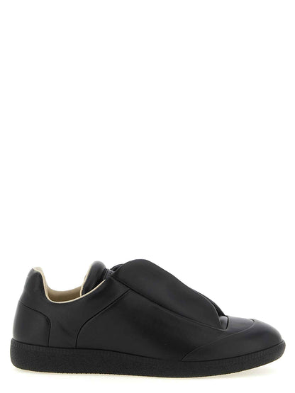 Black Calfskin Low Top Sneakers