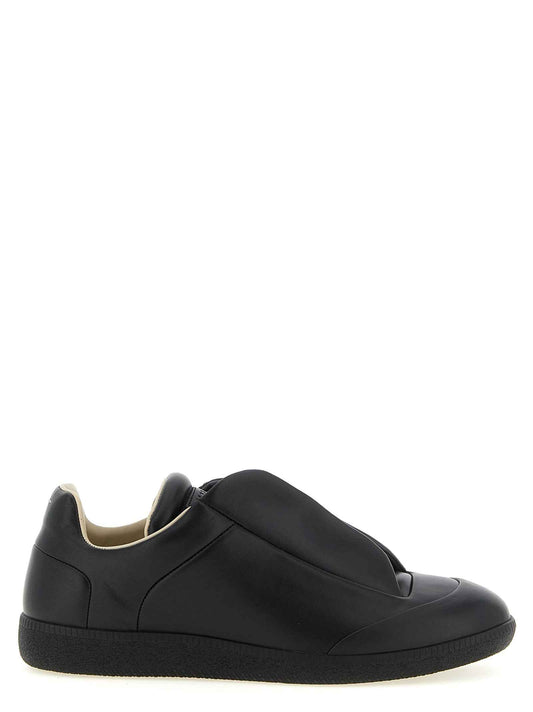 Black Calfskin Low Top Sneakers