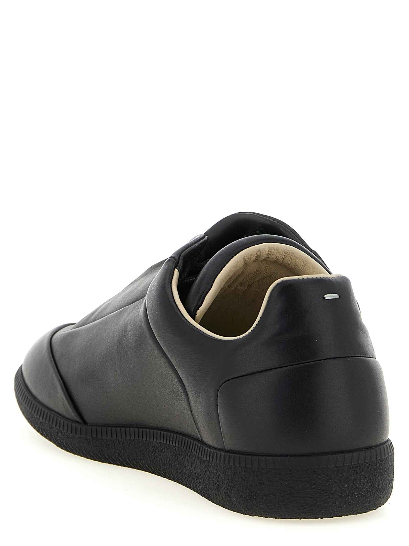 Black Calfskin Low Top Sneakers