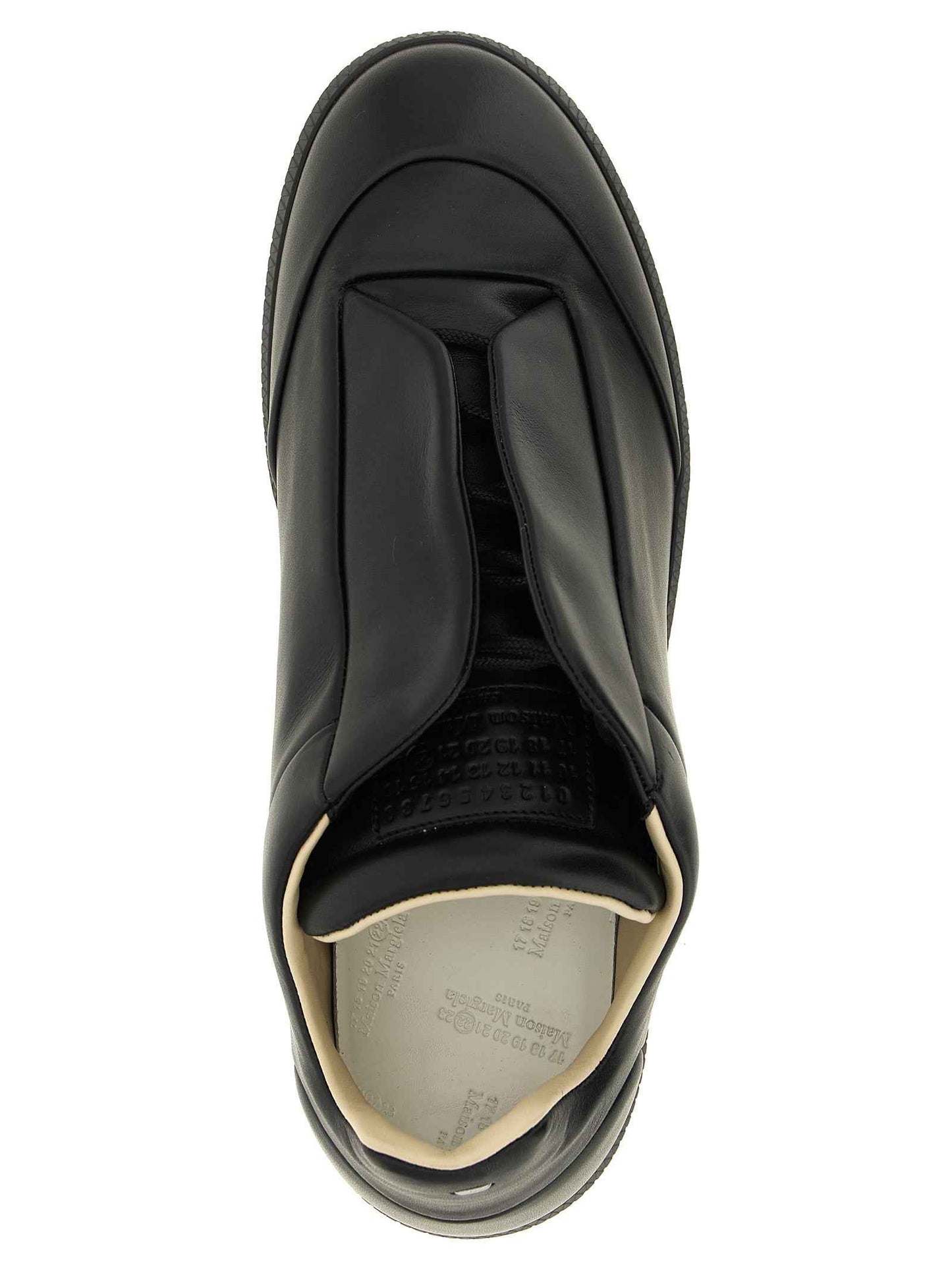 Black Calfskin Low Top Sneakers