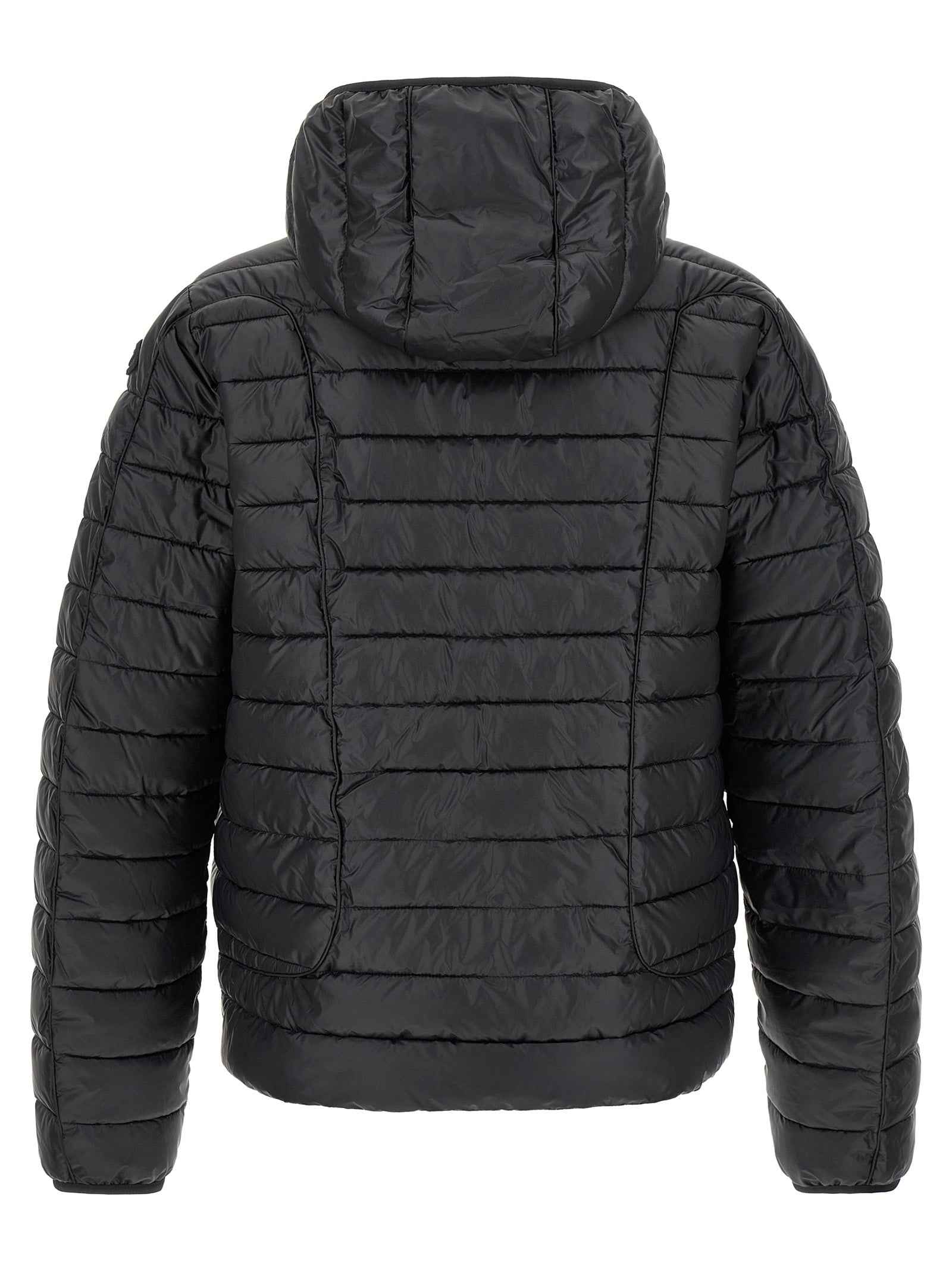 Black Polyester Full-Length Jacket