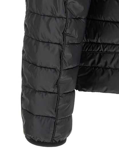 Black Polyester Full-Length Jacket