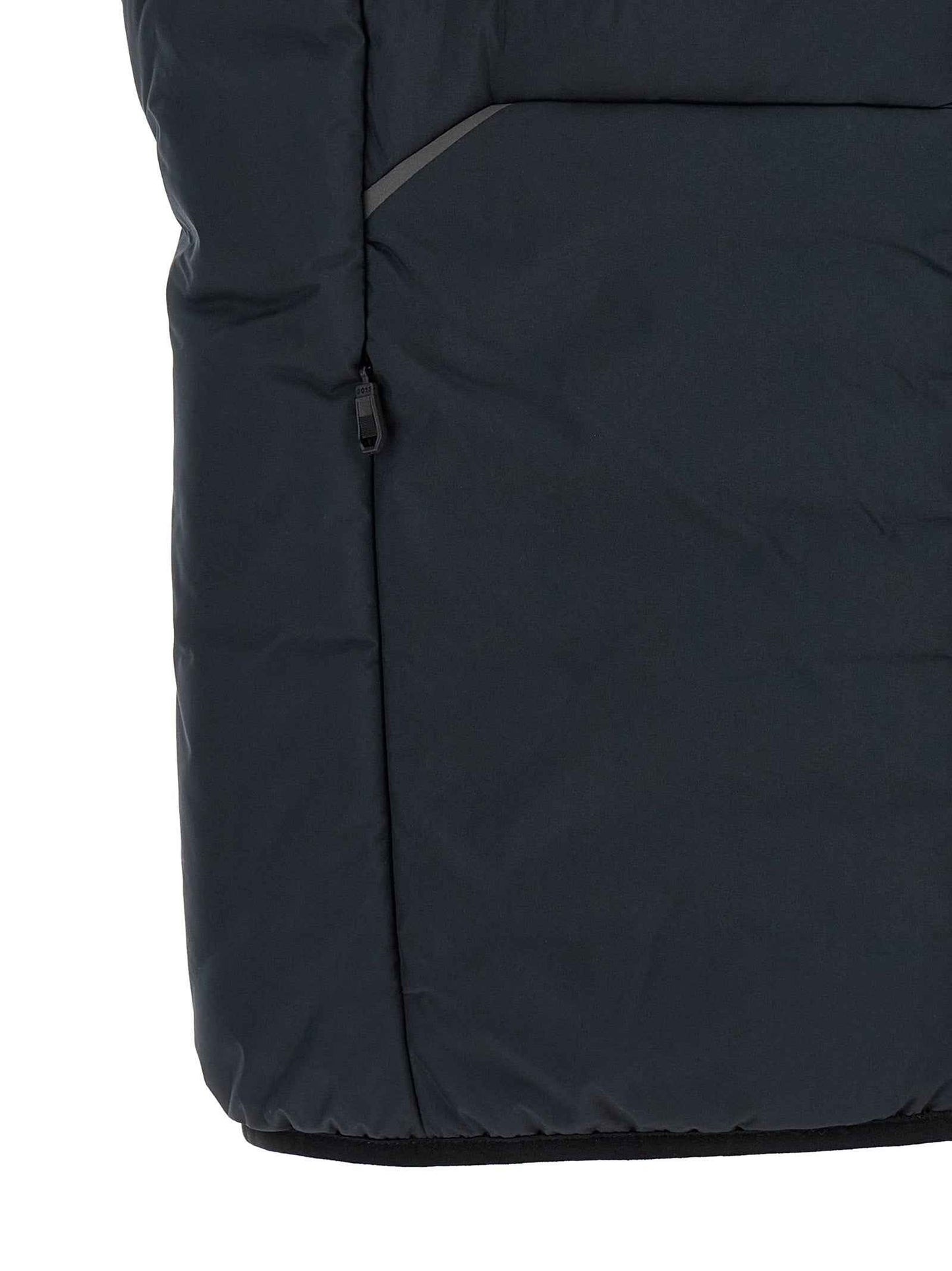 Blue Polyester Sleeveless Jacket