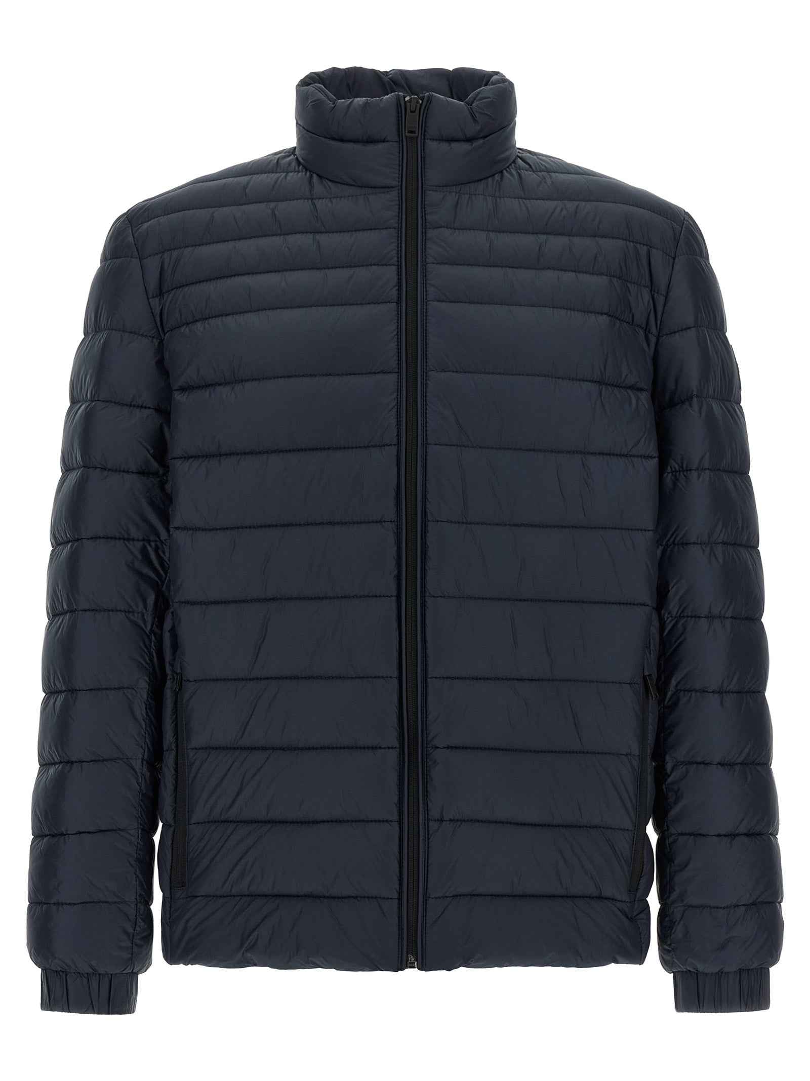 Blue Polyamide Full-Length Jacket