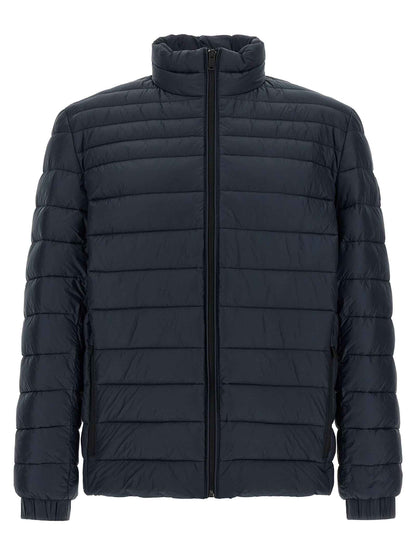 Blue Polyamide Full-Length Jacket