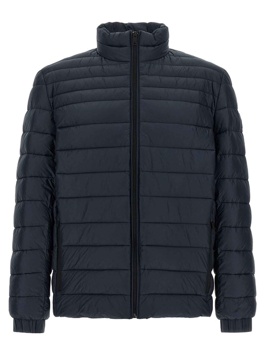 Blue Polyamide Full-Length Jacket