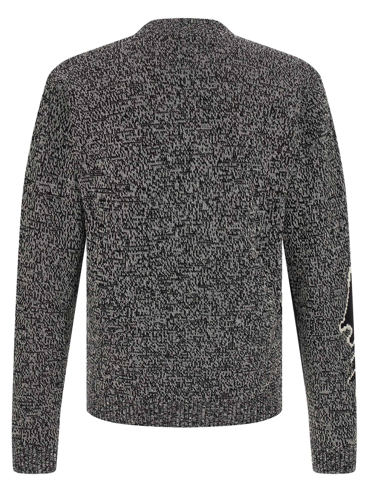 Bicolor Virgin Wool Cardigan