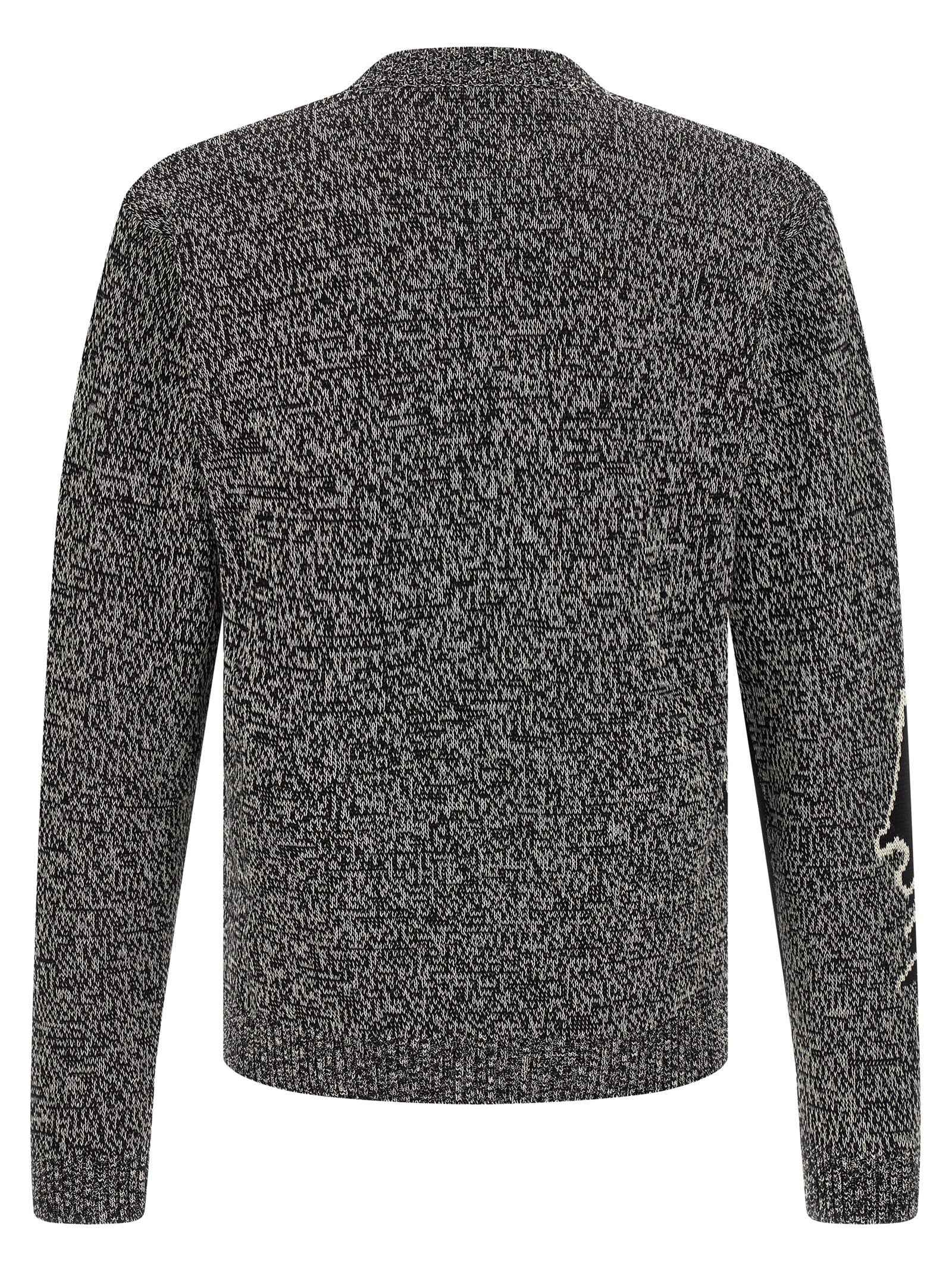 Bicolor Virgin Wool Cardigan