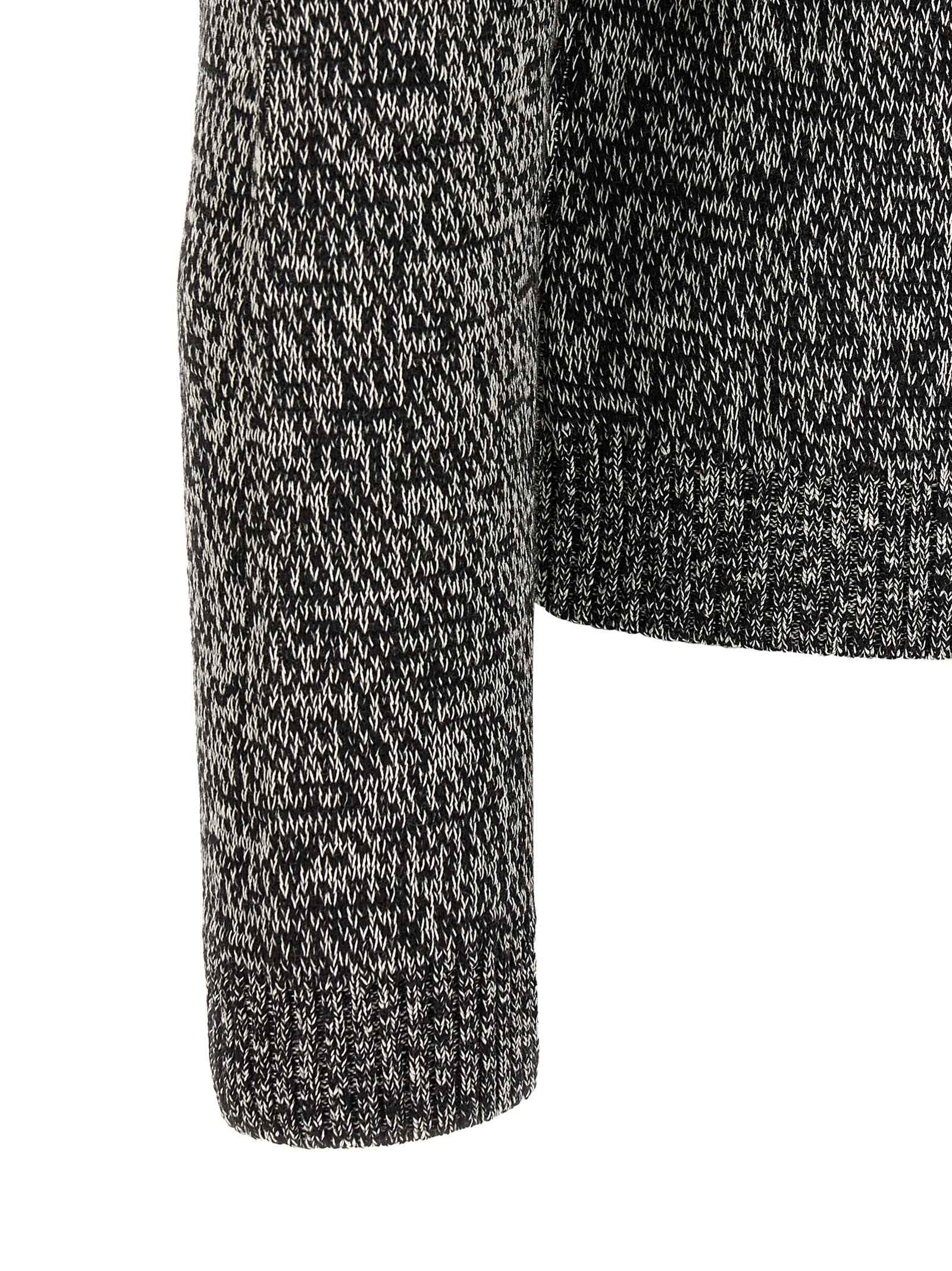 Bicolor Virgin Wool Cardigan