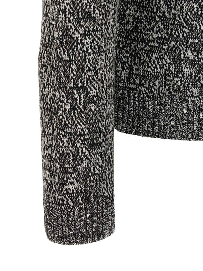 Bicolor Virgin Wool Cardigan