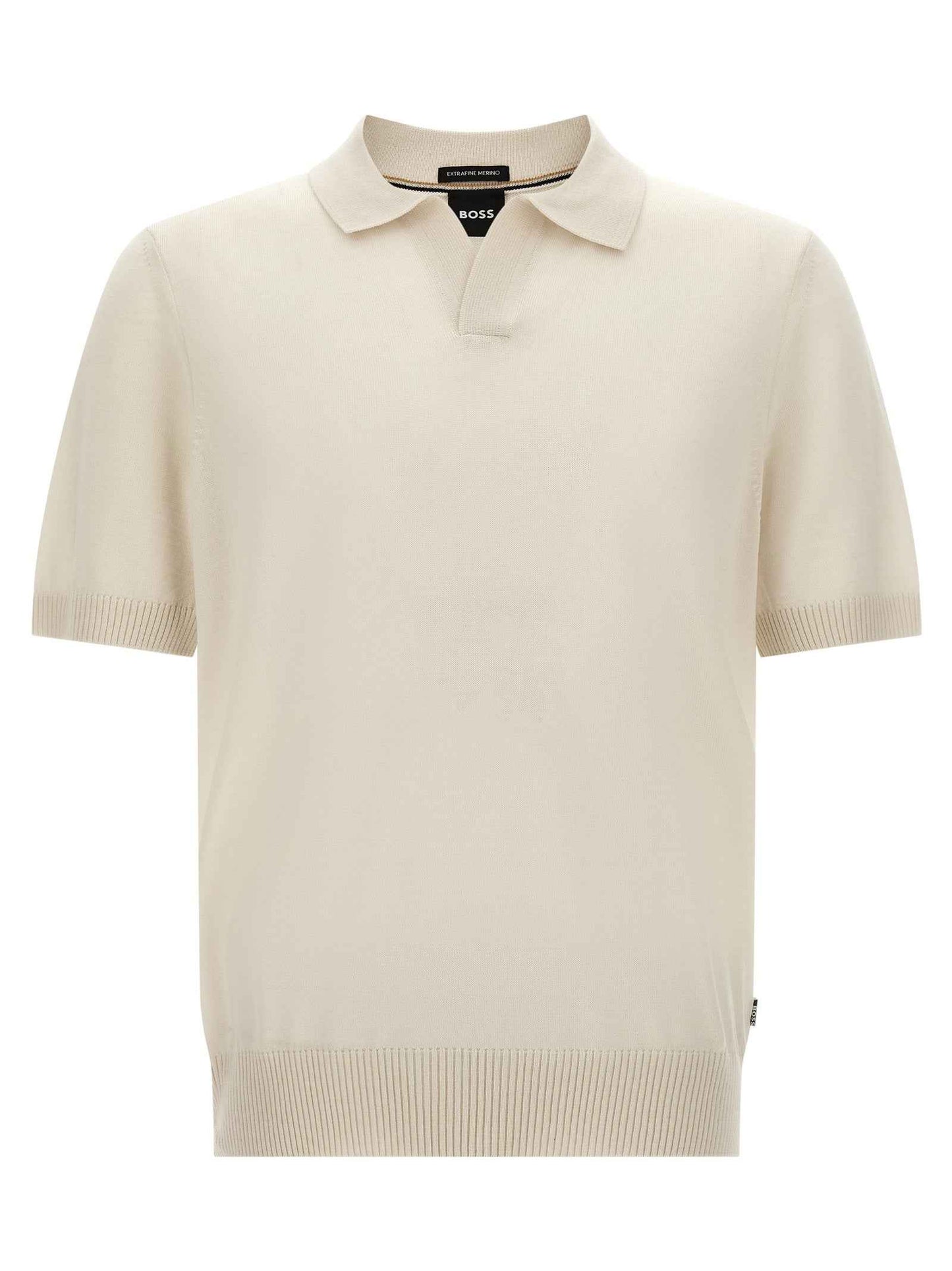 White Virgin Wool Polo Shirt