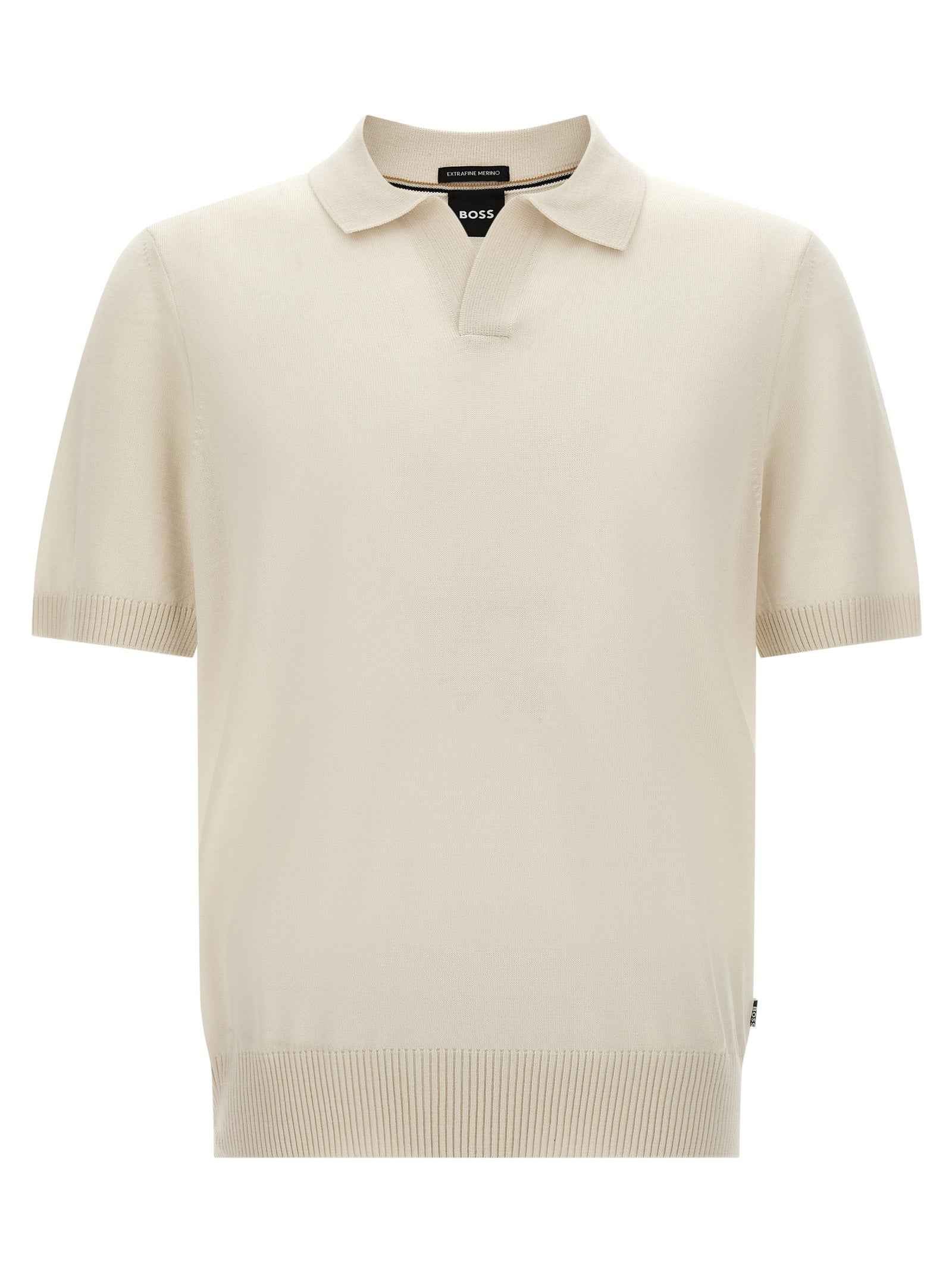 White Virgin Wool Polo Shirt