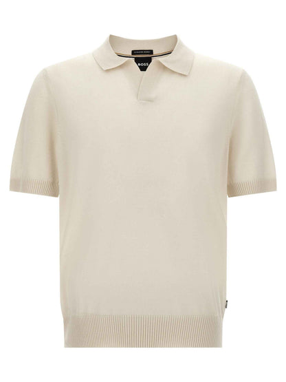 White Virgin Wool Polo Shirt