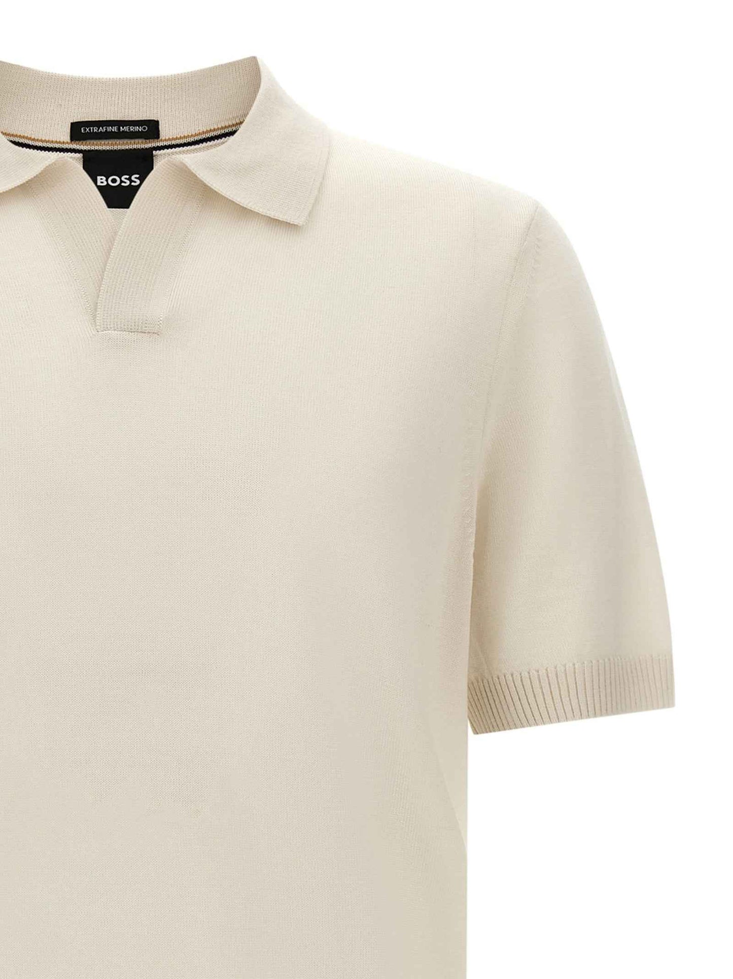 White Virgin Wool Polo Shirt