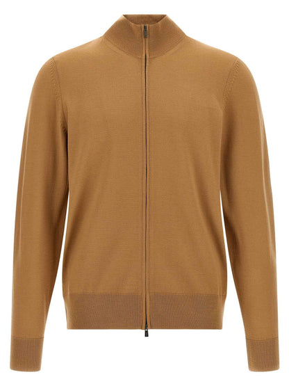 Brown Virgin Wool Cardigan