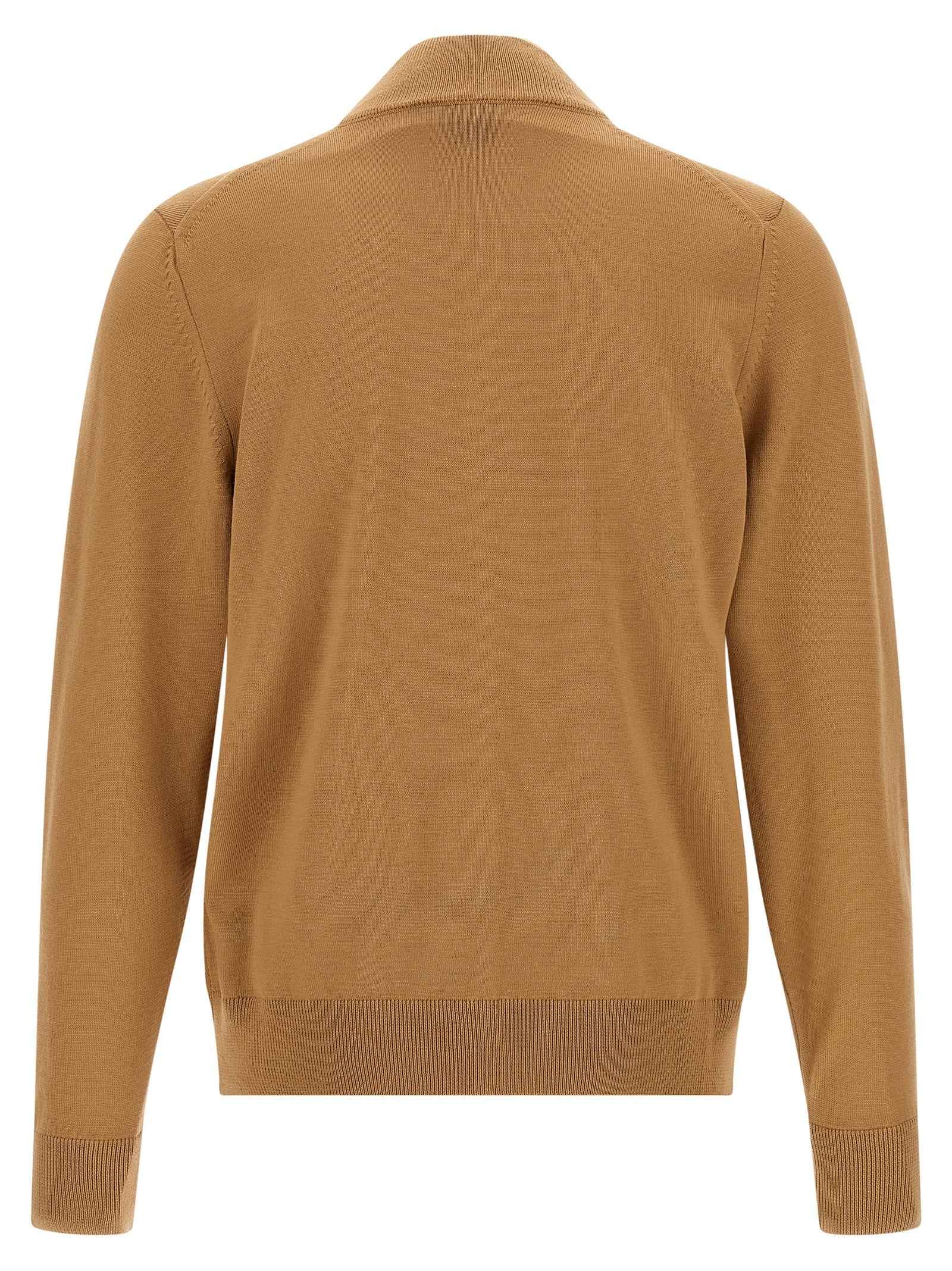Brown Virgin Wool Cardigan