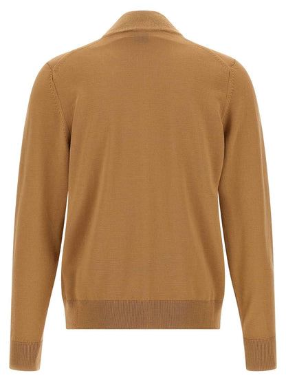 Brown Virgin Wool Cardigan