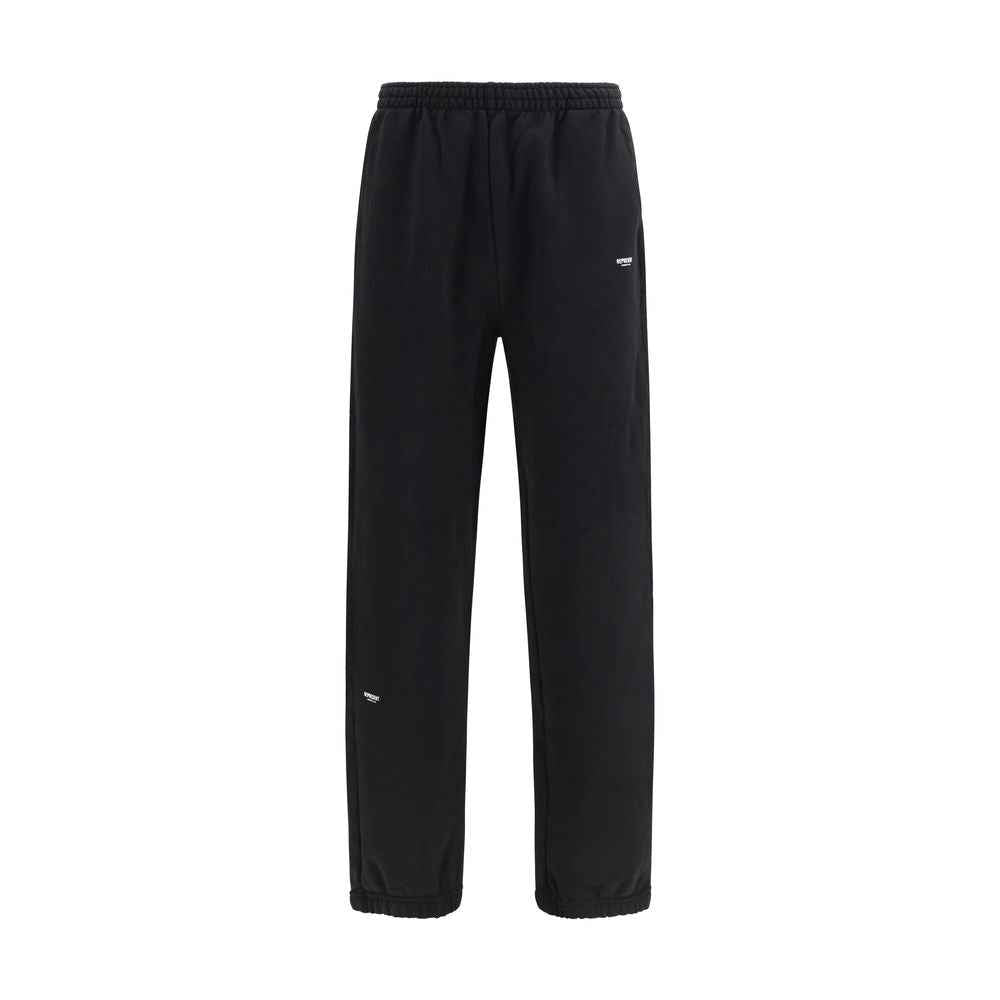 Black Cotton Athletic Pants