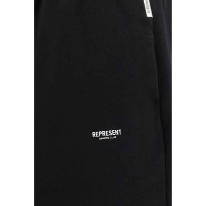 Black Cotton Athletic Pants